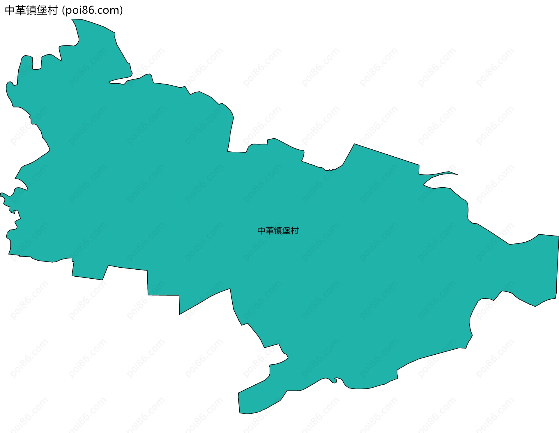 中革镇堡村边界地图