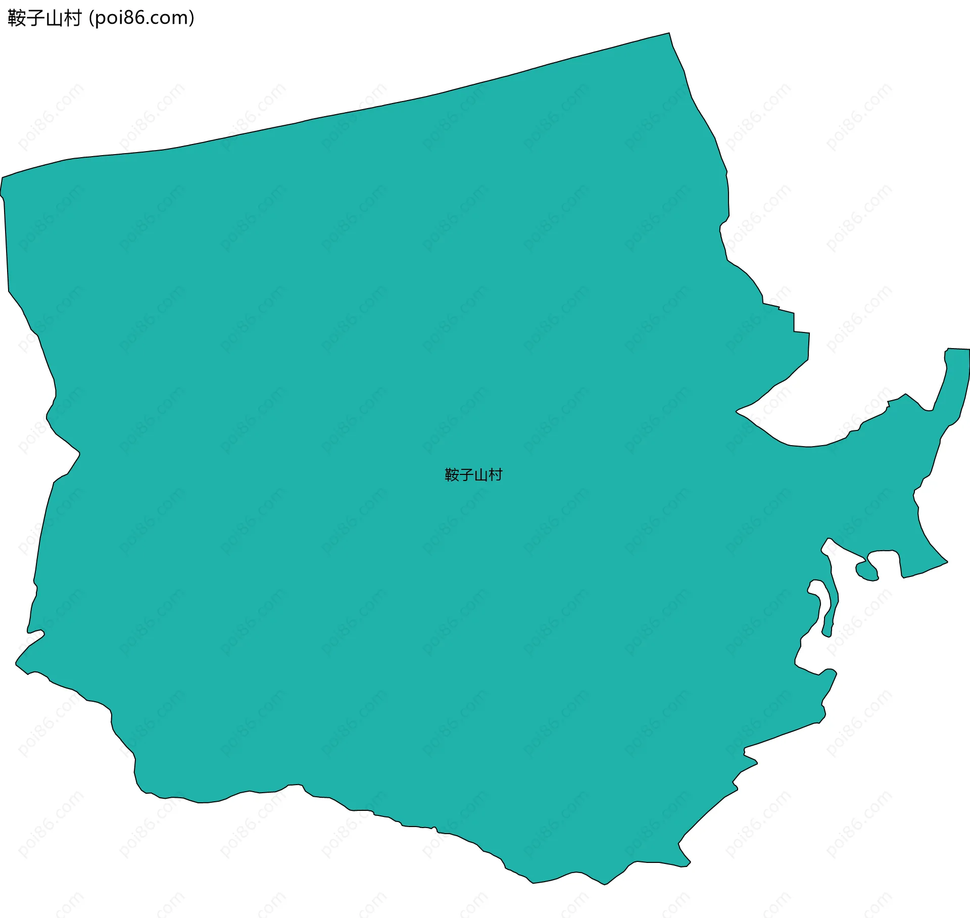 鞍子山村边界地图