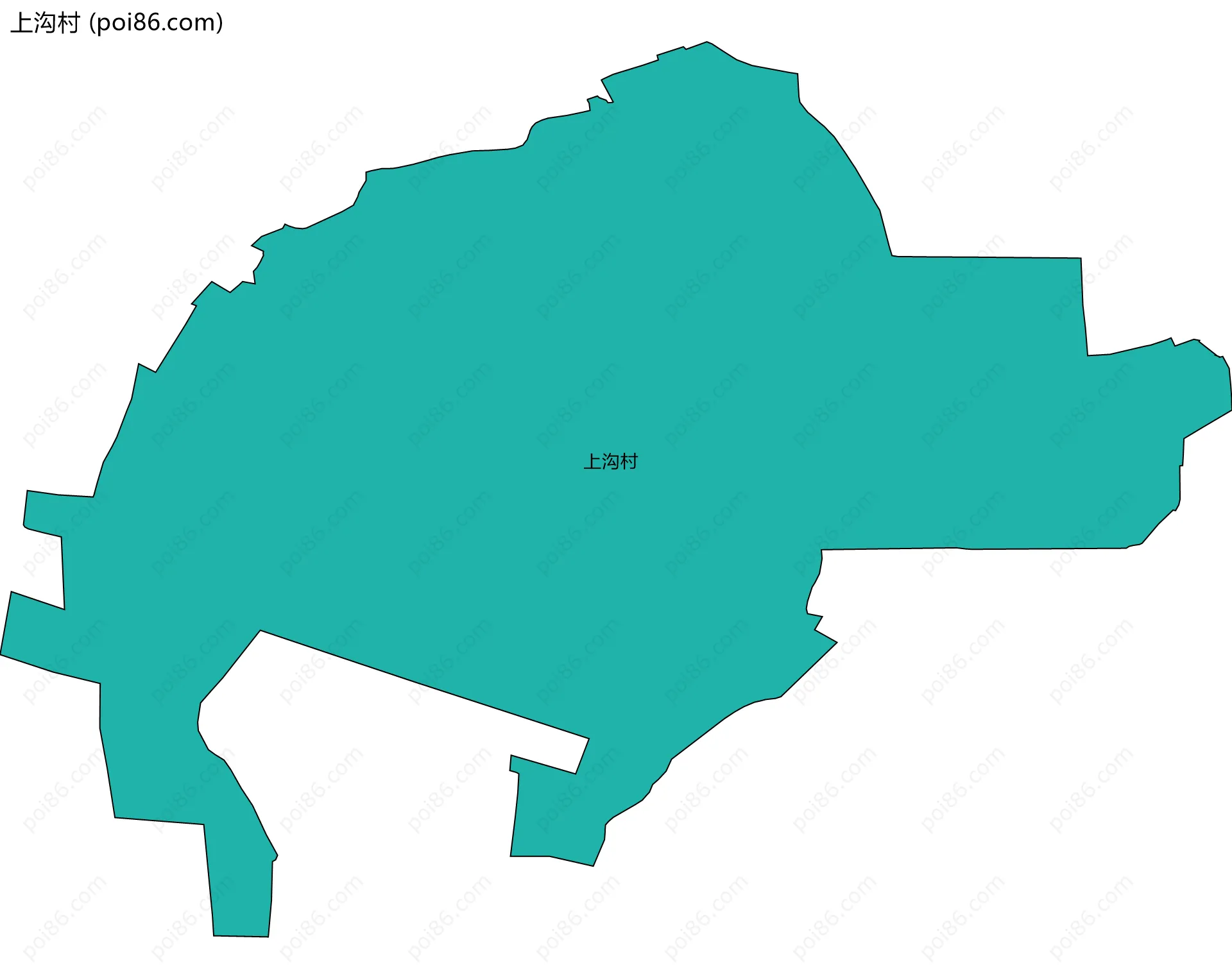 上沟村边界地图