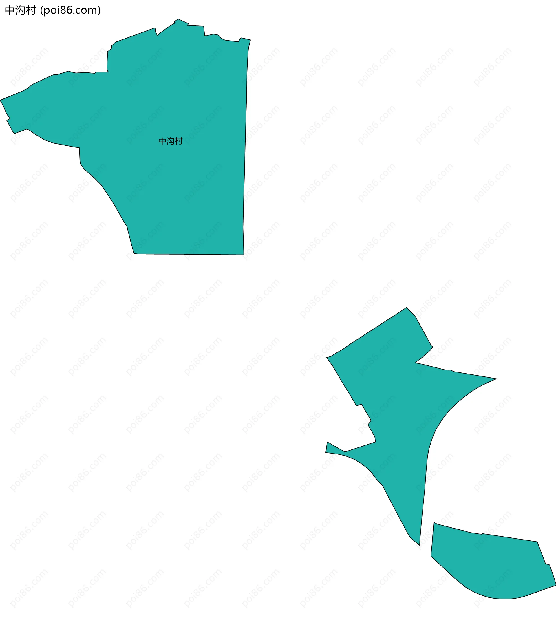 中沟村边界地图