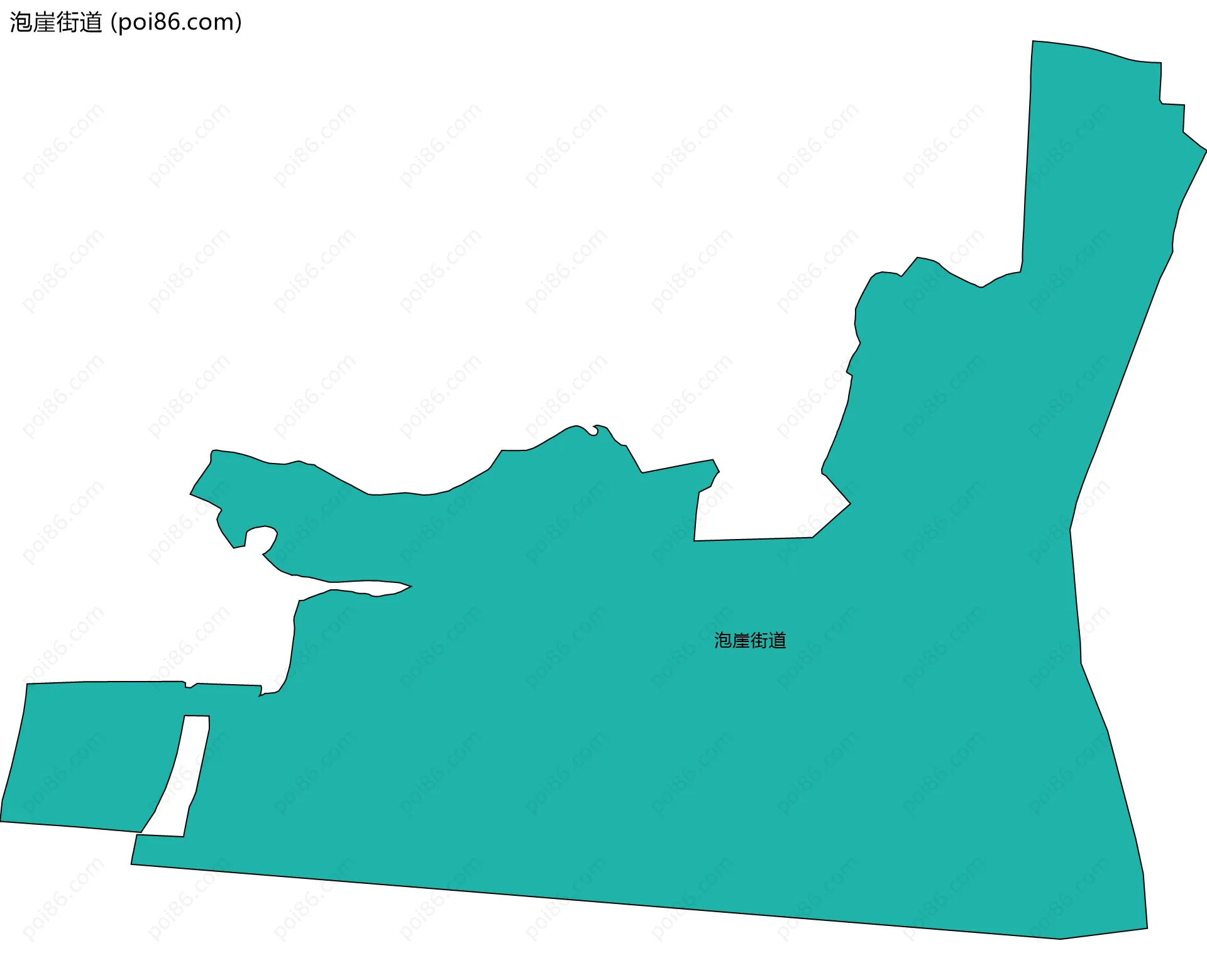 泡崖街道边界地图