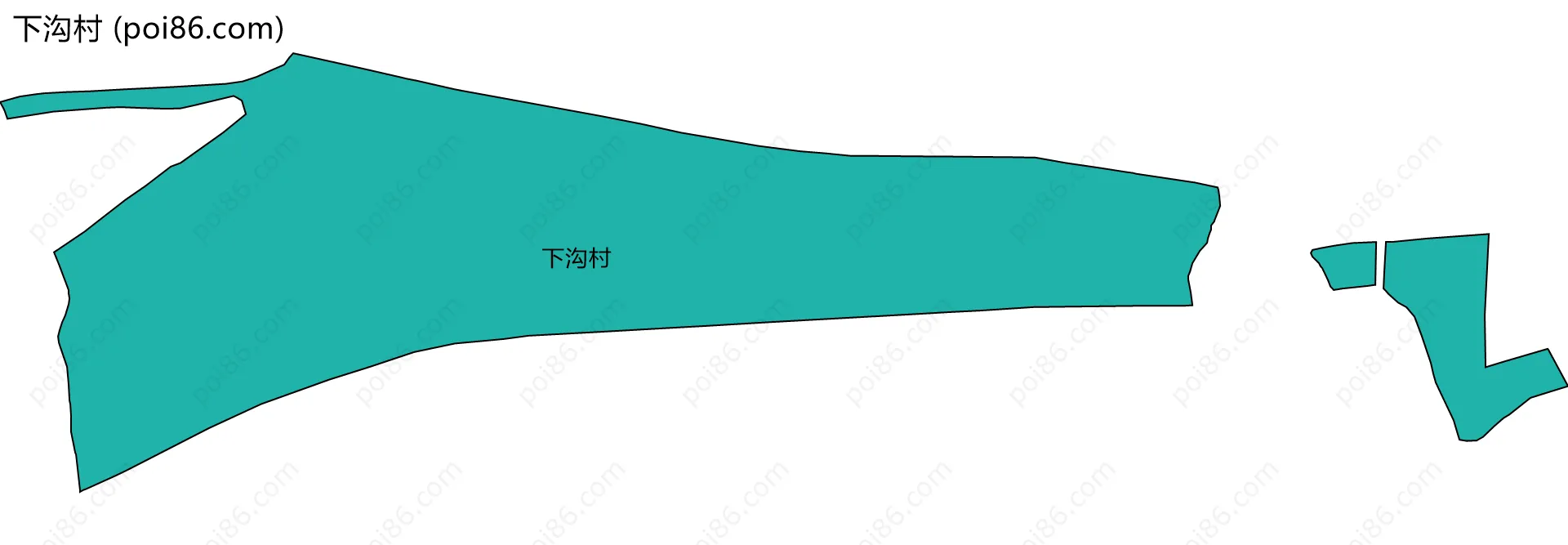 下沟村边界地图