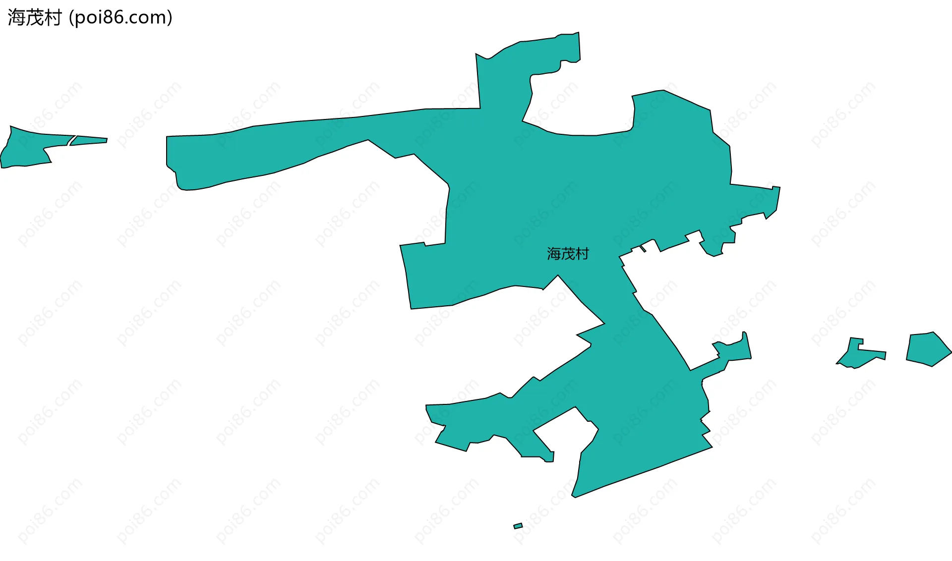 海茂村边界地图