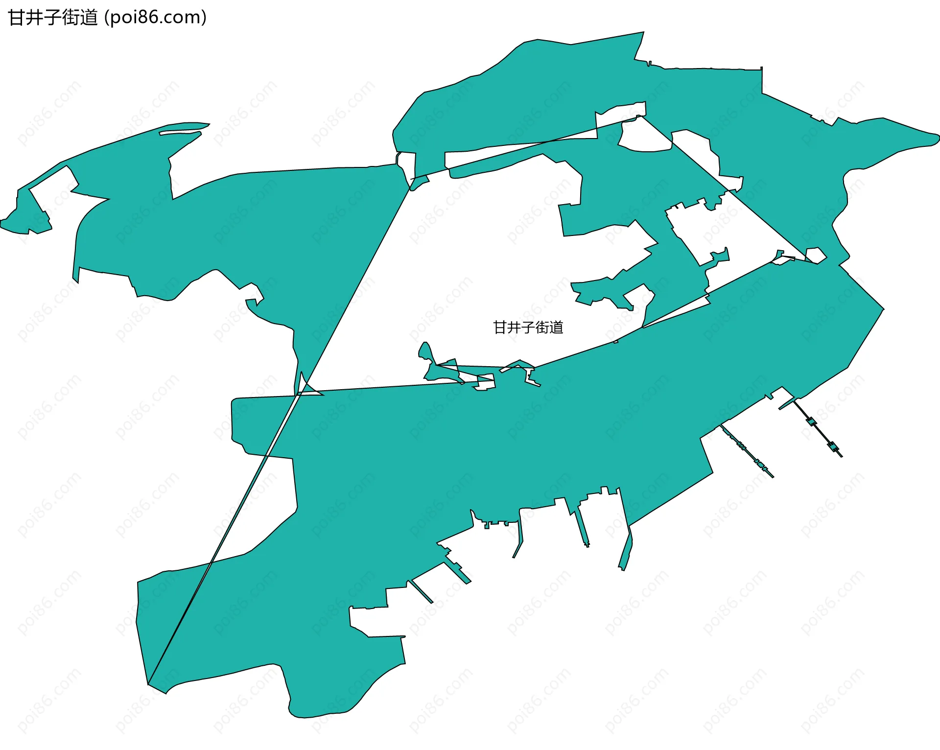 甘井子街道边界地图