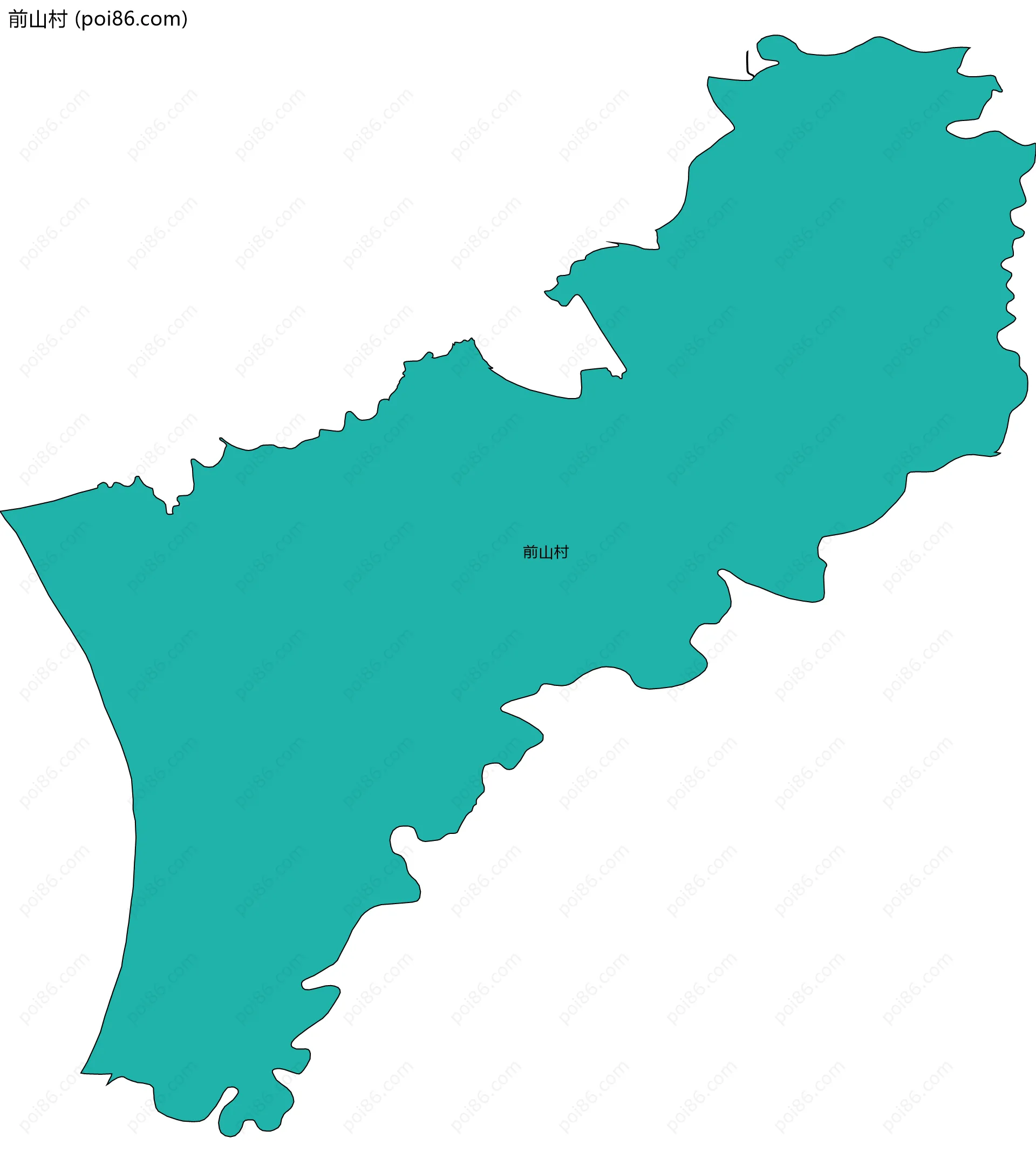 前山村边界地图