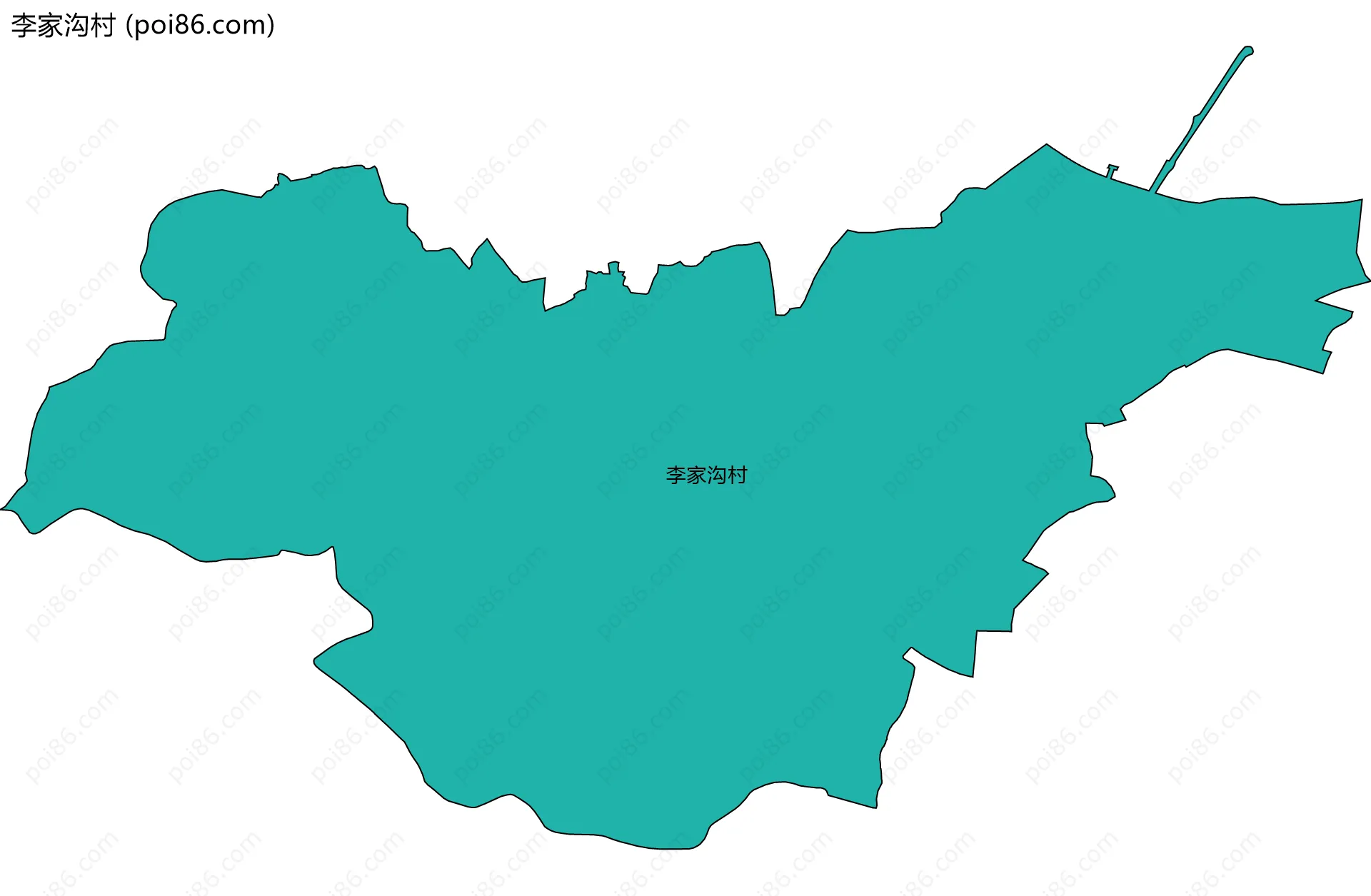 李家沟村边界地图