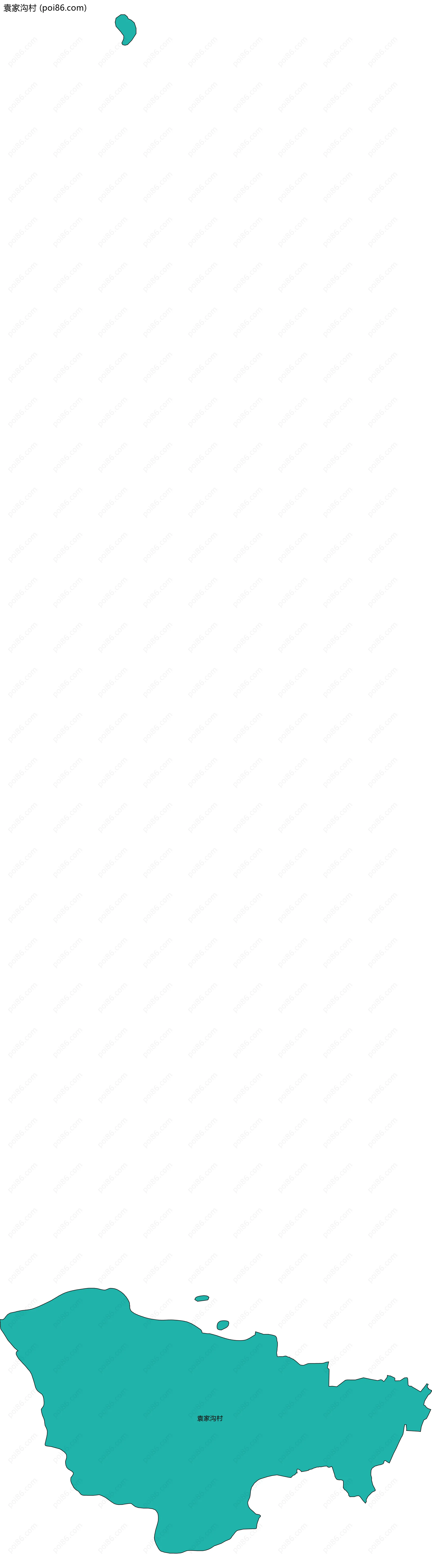 袁家沟村边界地图