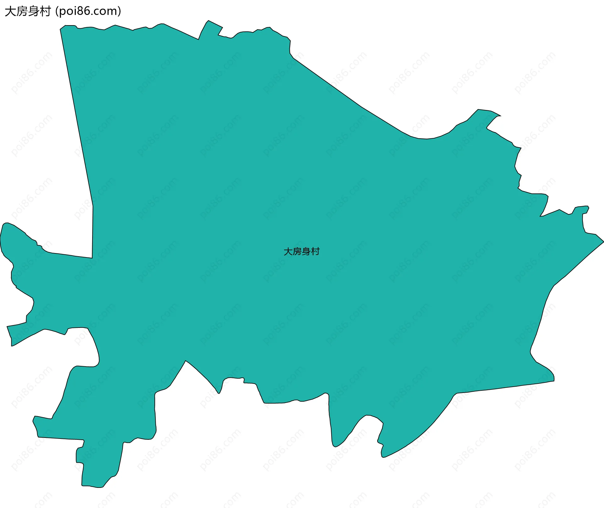 大房身村边界地图