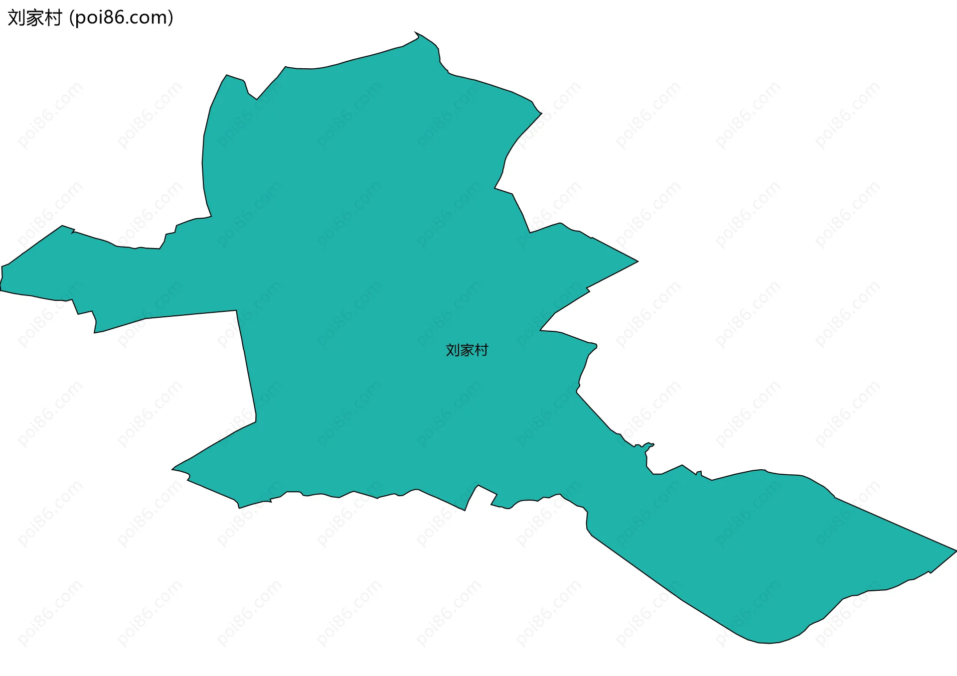 刘家村边界地图
