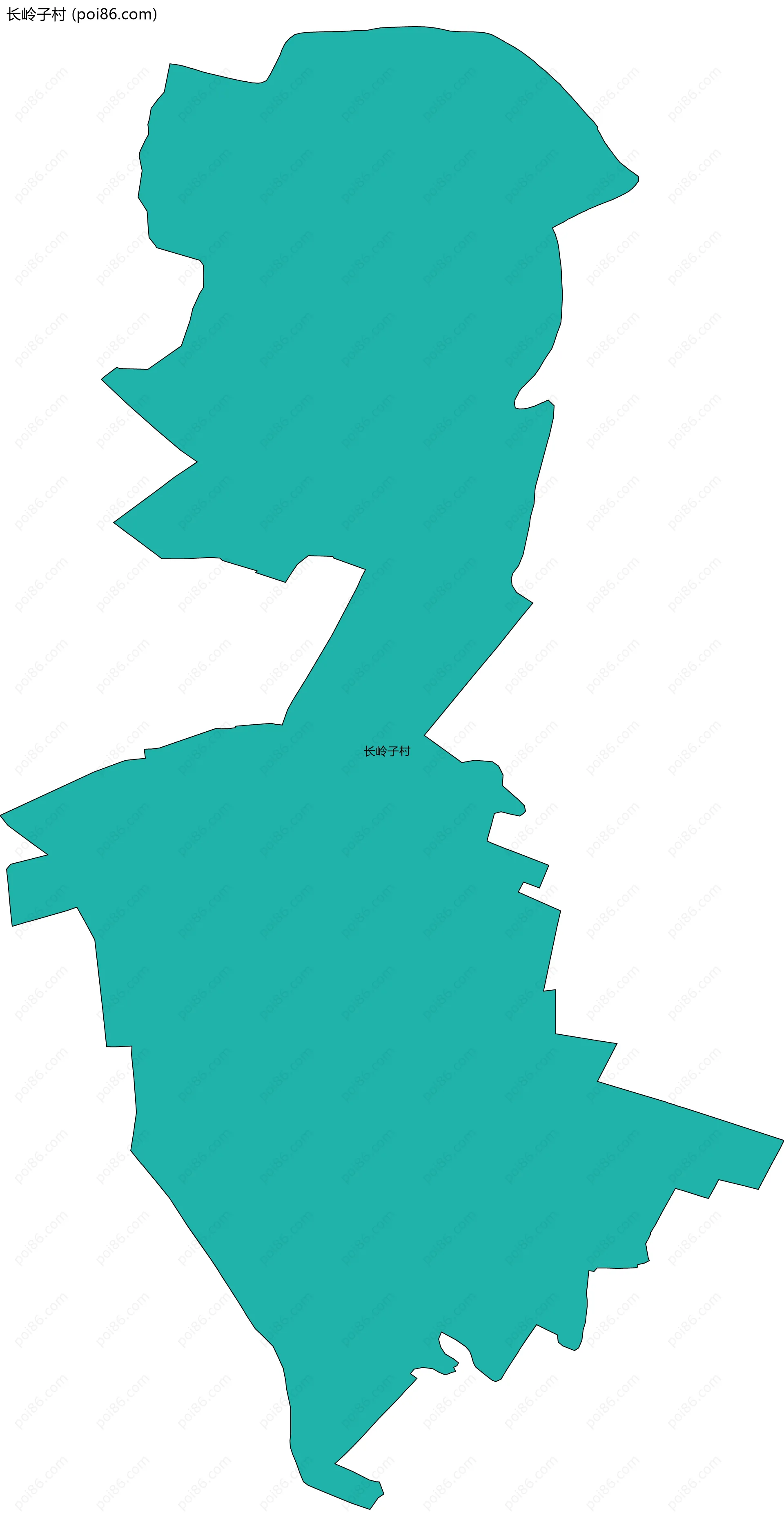 长岭子村边界地图