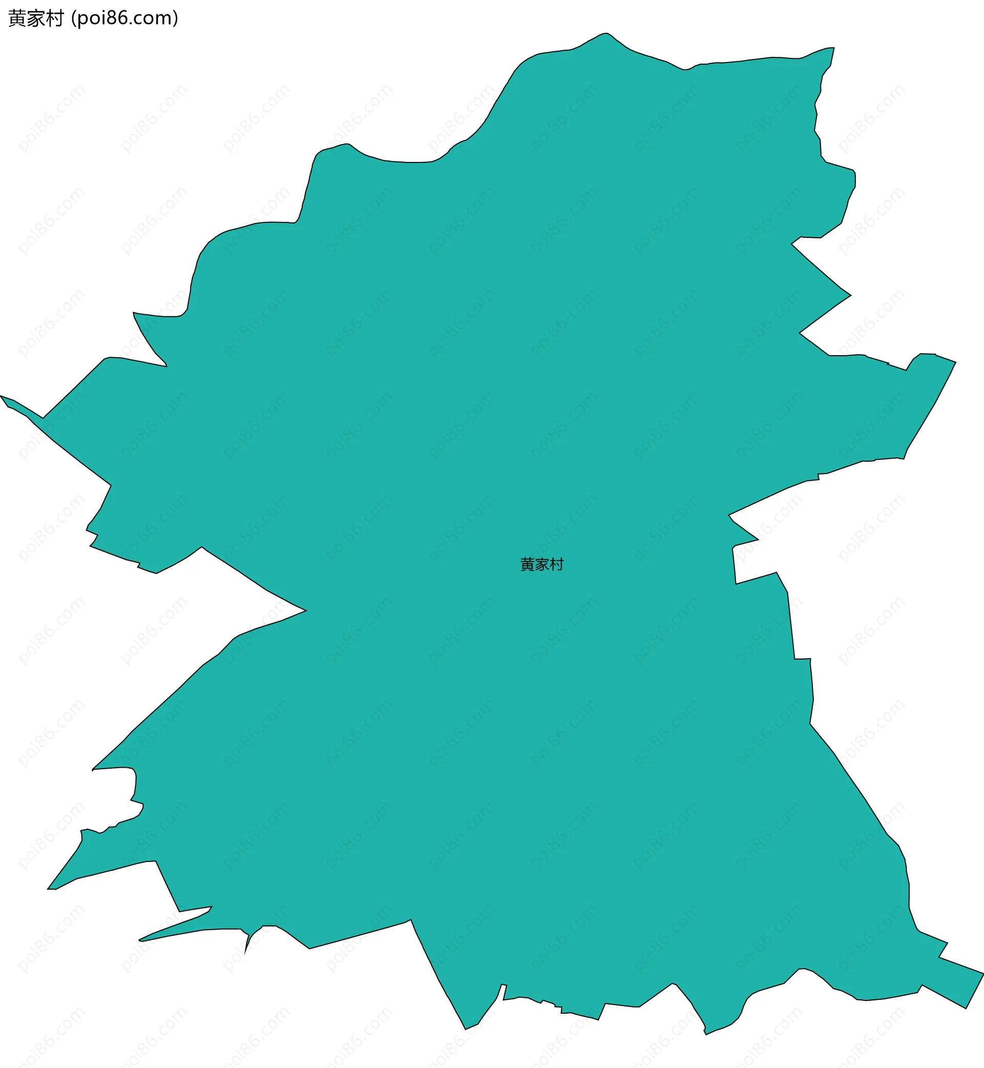 黄家村边界地图