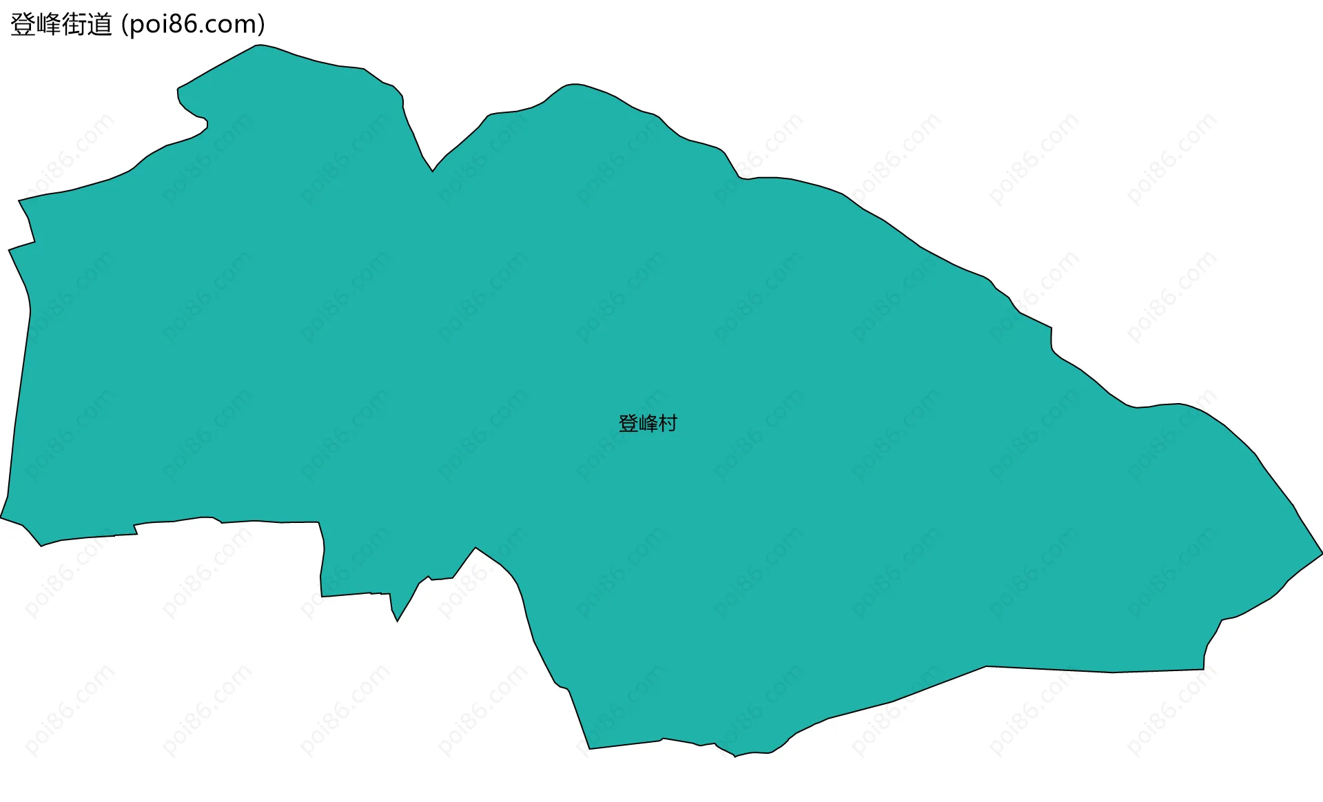 登峰街道边界地图(五级行政区划)