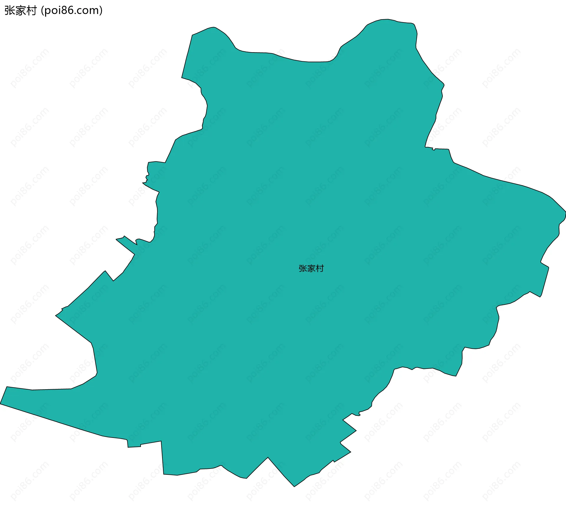 张家村边界地图
