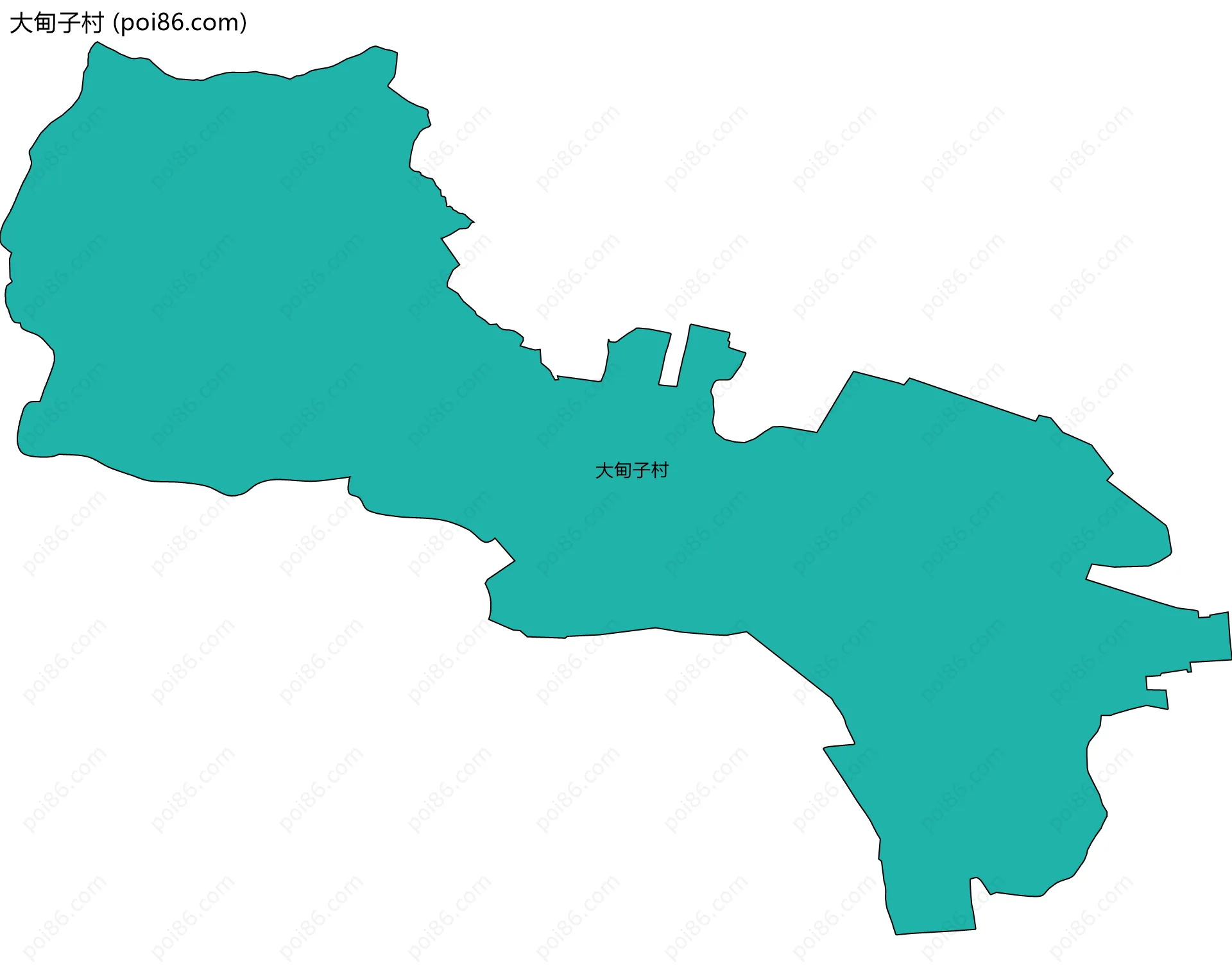 大甸子村边界地图