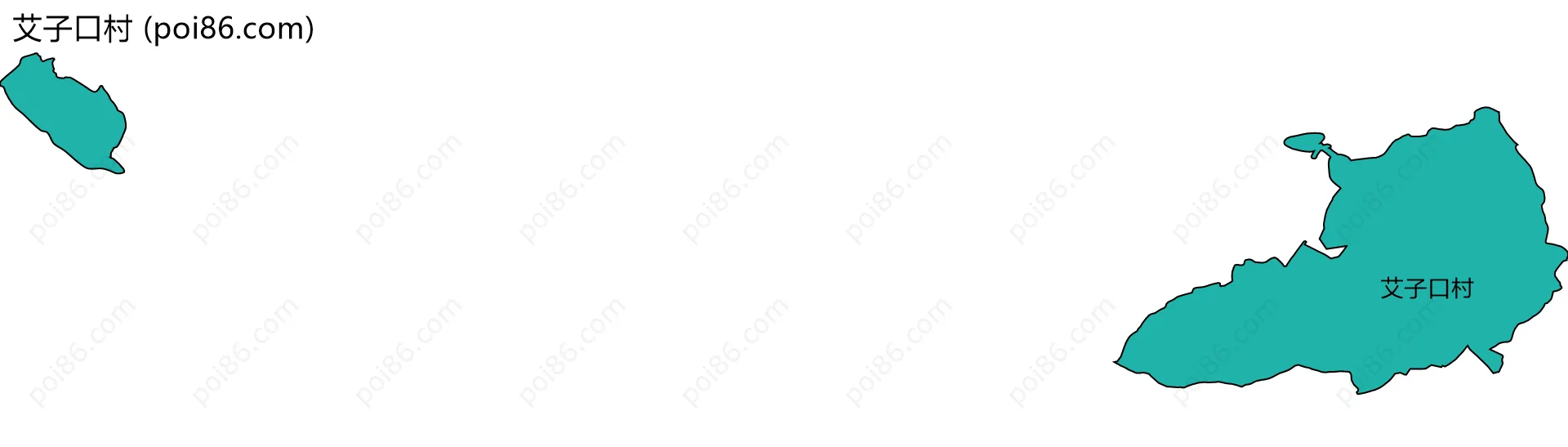 艾子口村边界地图
