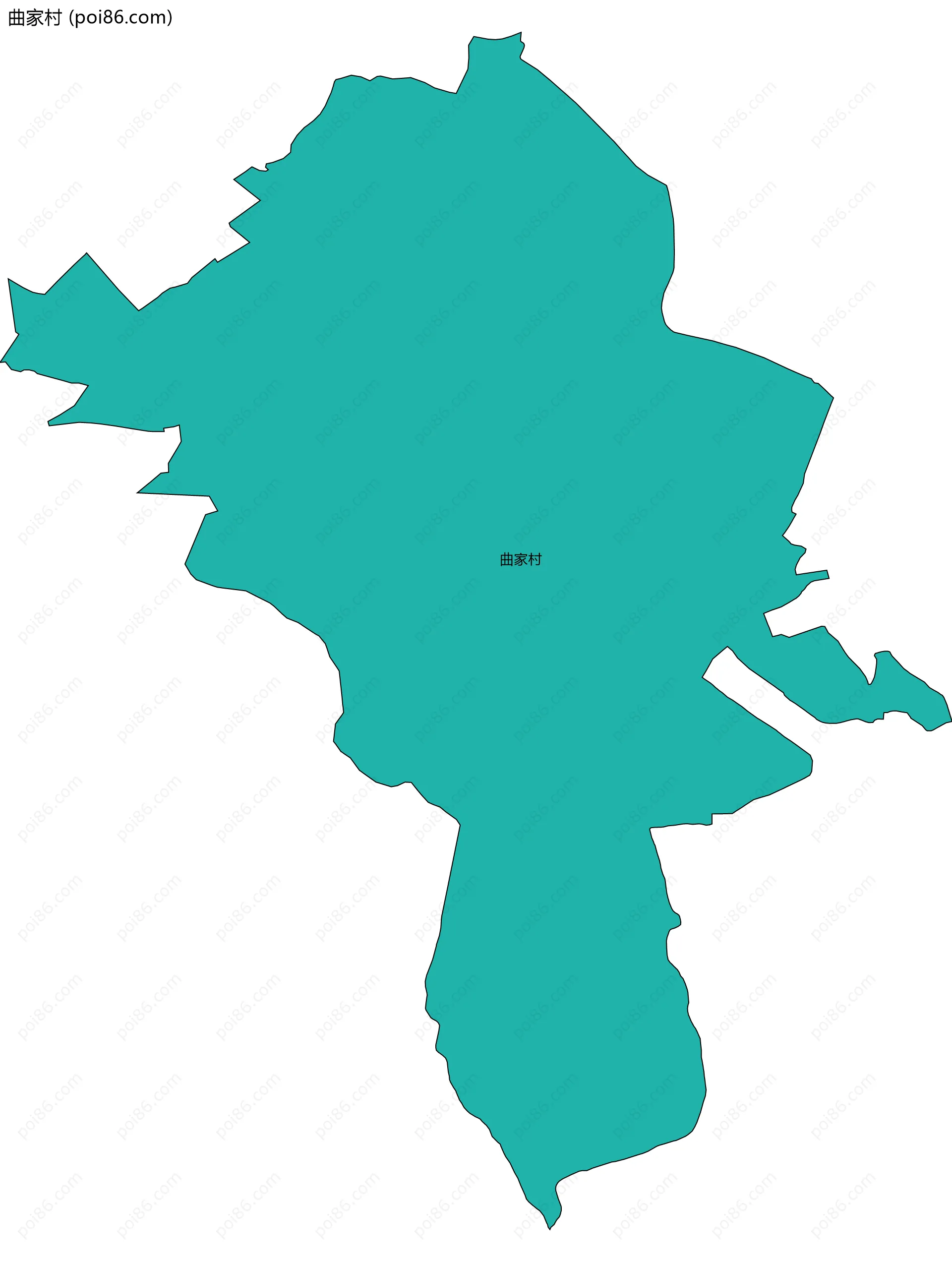 曲家村边界地图