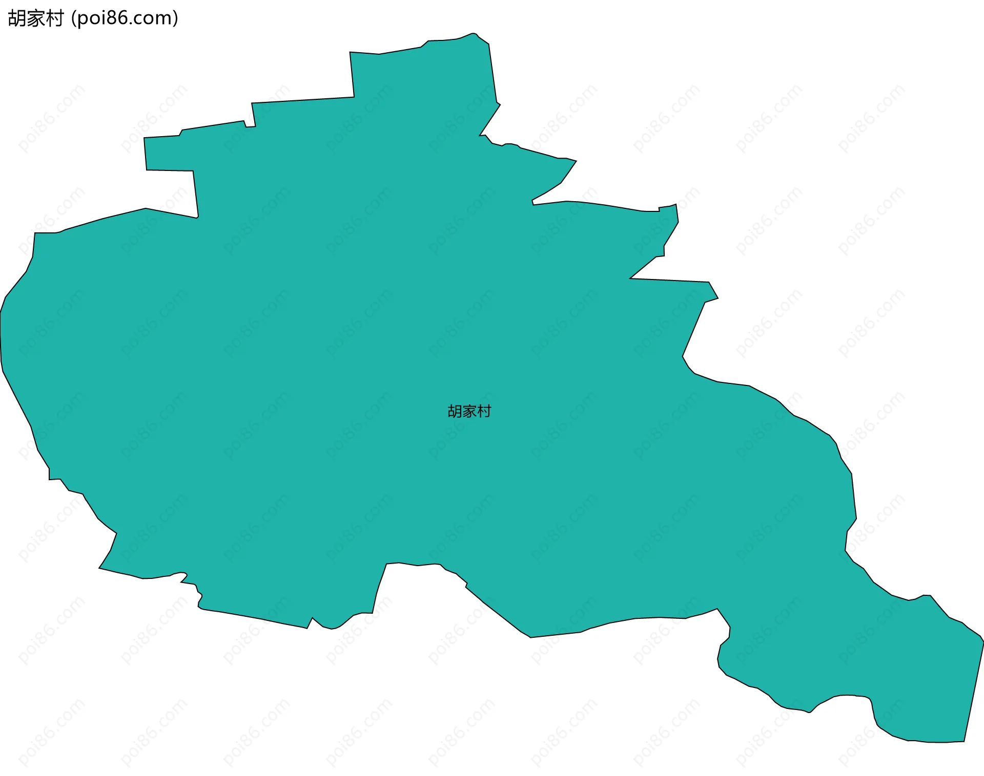 胡家村边界地图