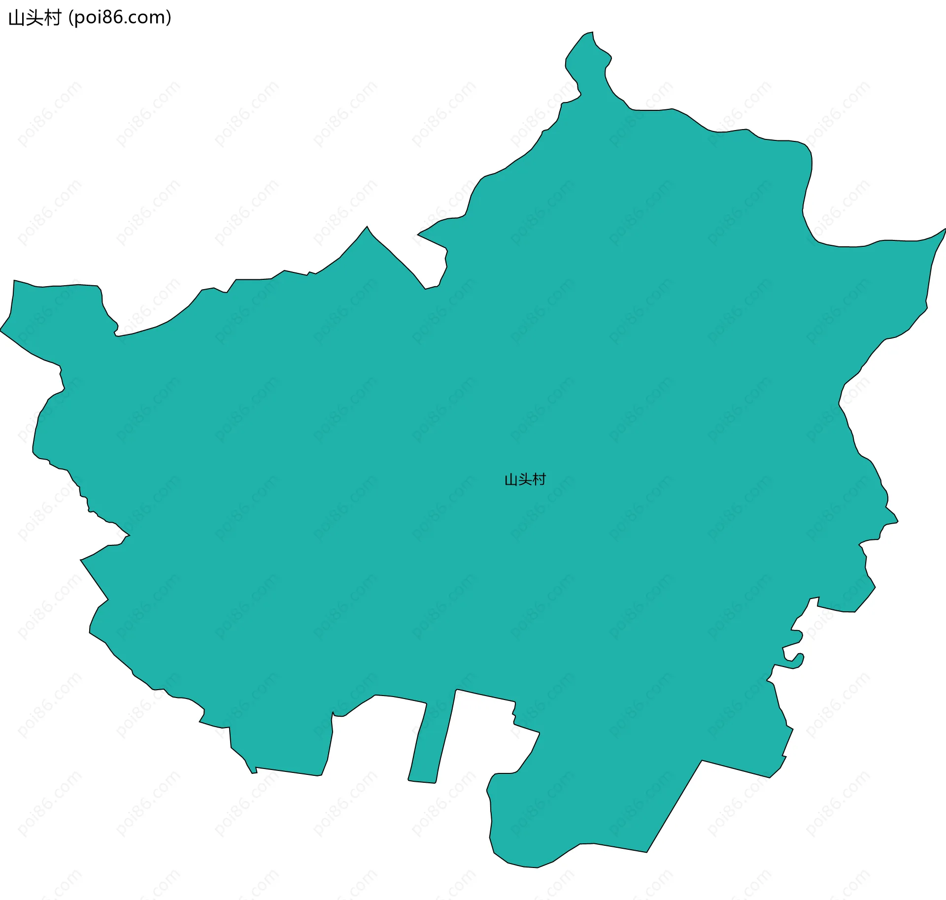 山头村边界地图