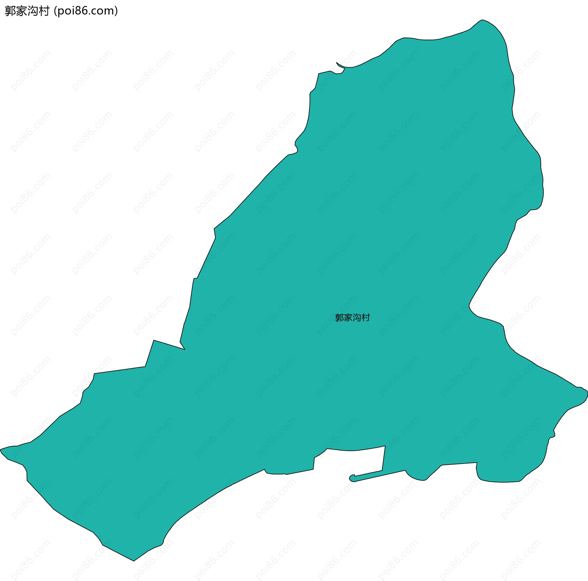 郭家沟村边界地图