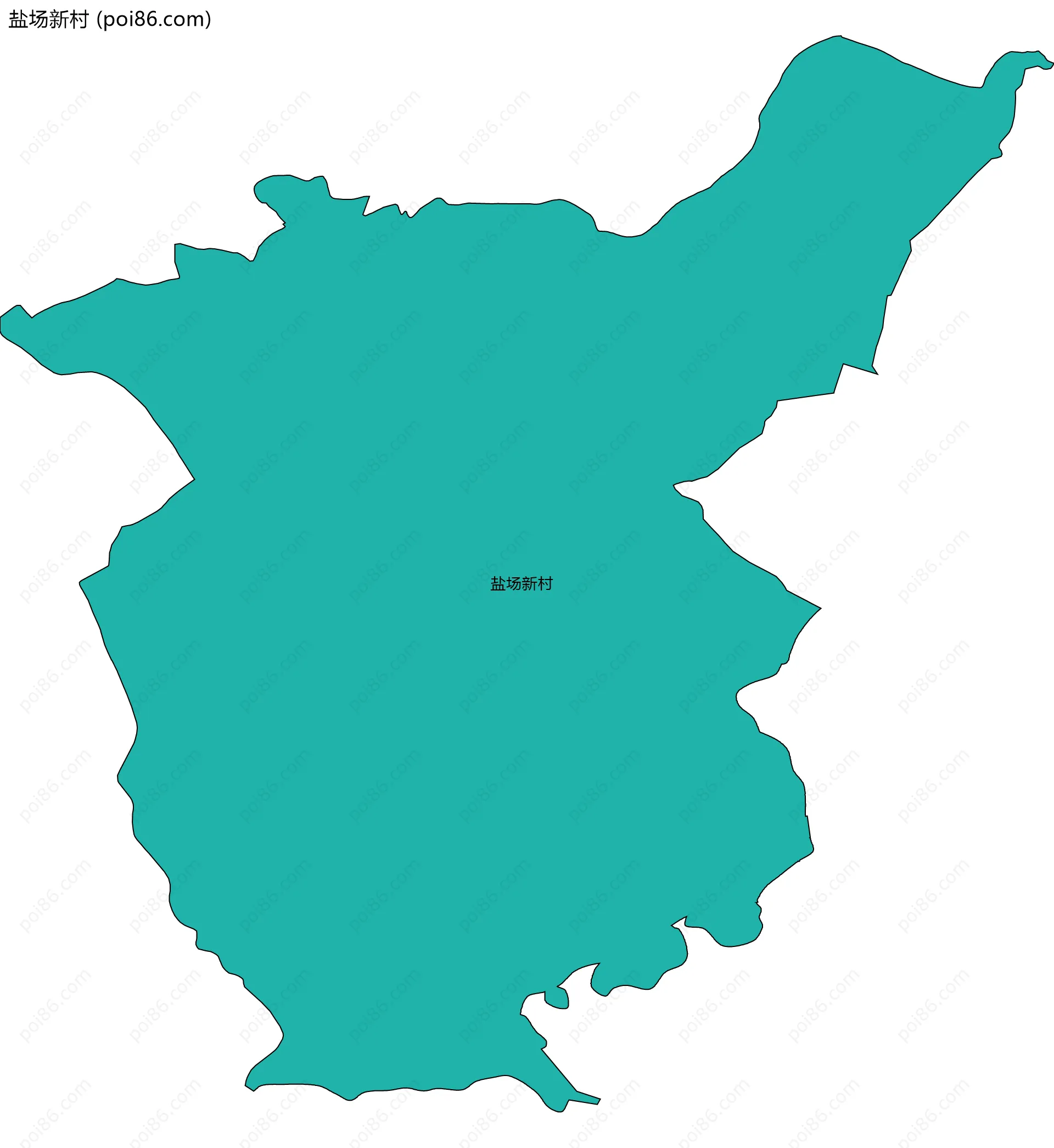 盐场新村边界地图