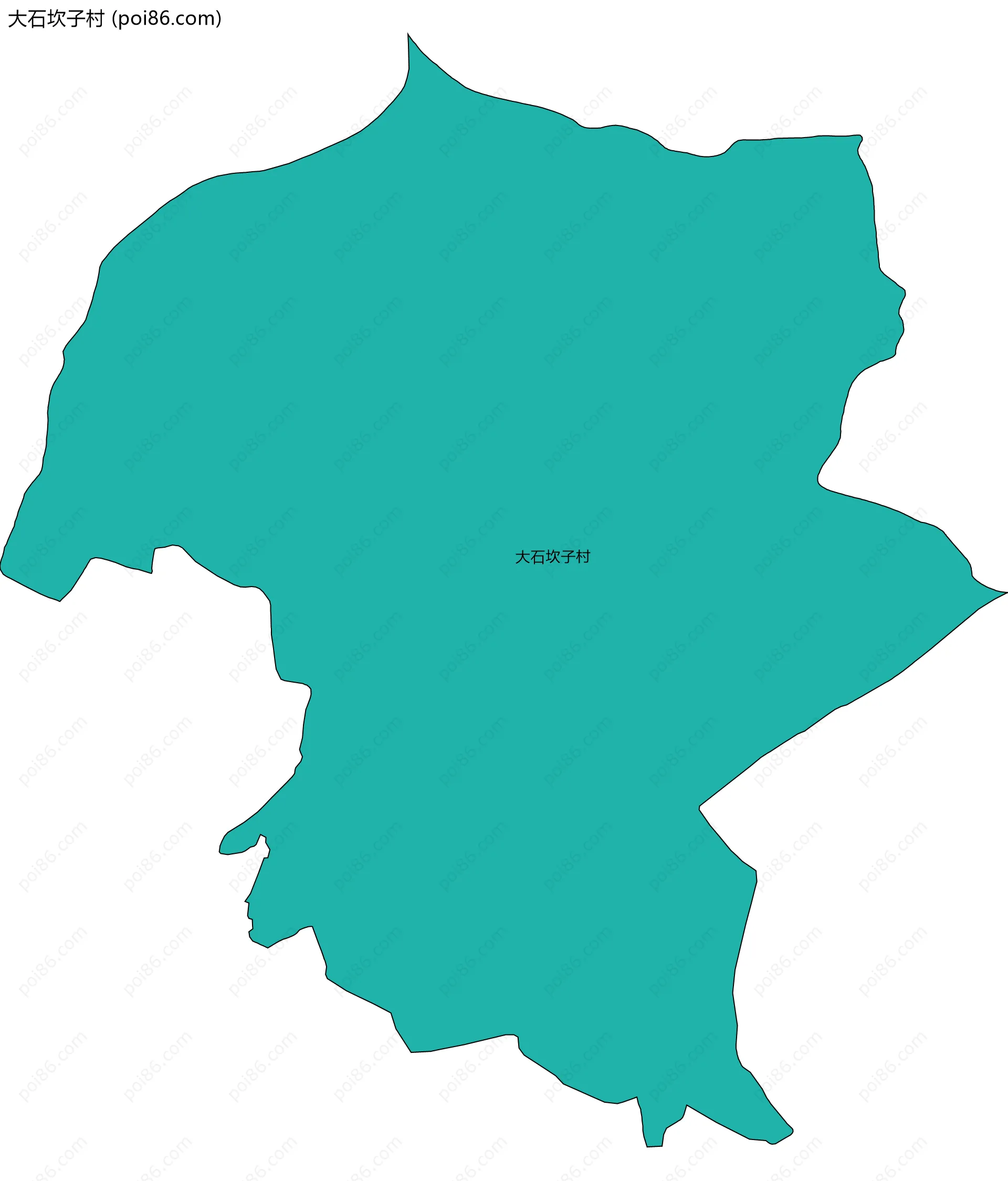 大石坎子村边界地图