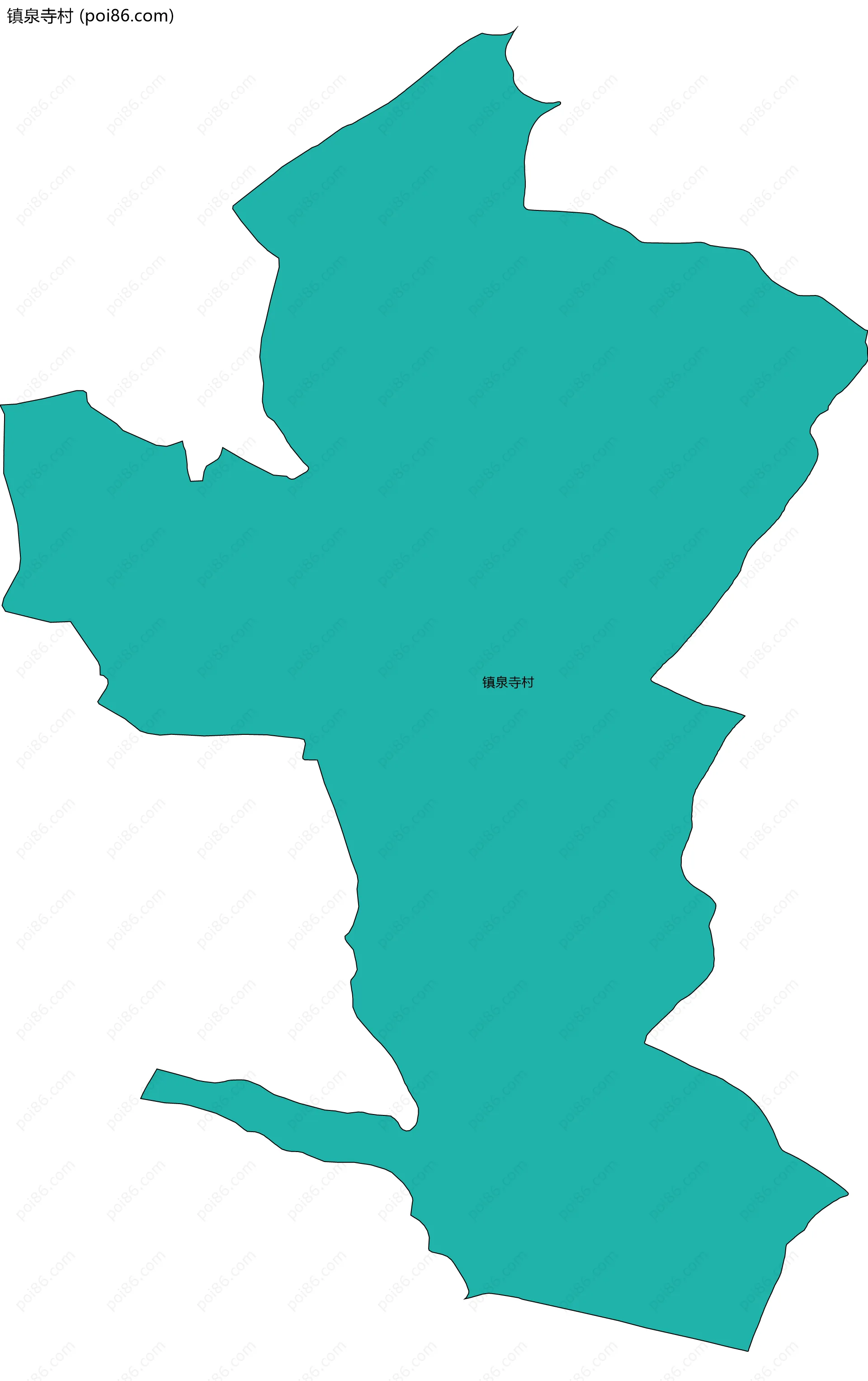 镇泉寺村边界地图