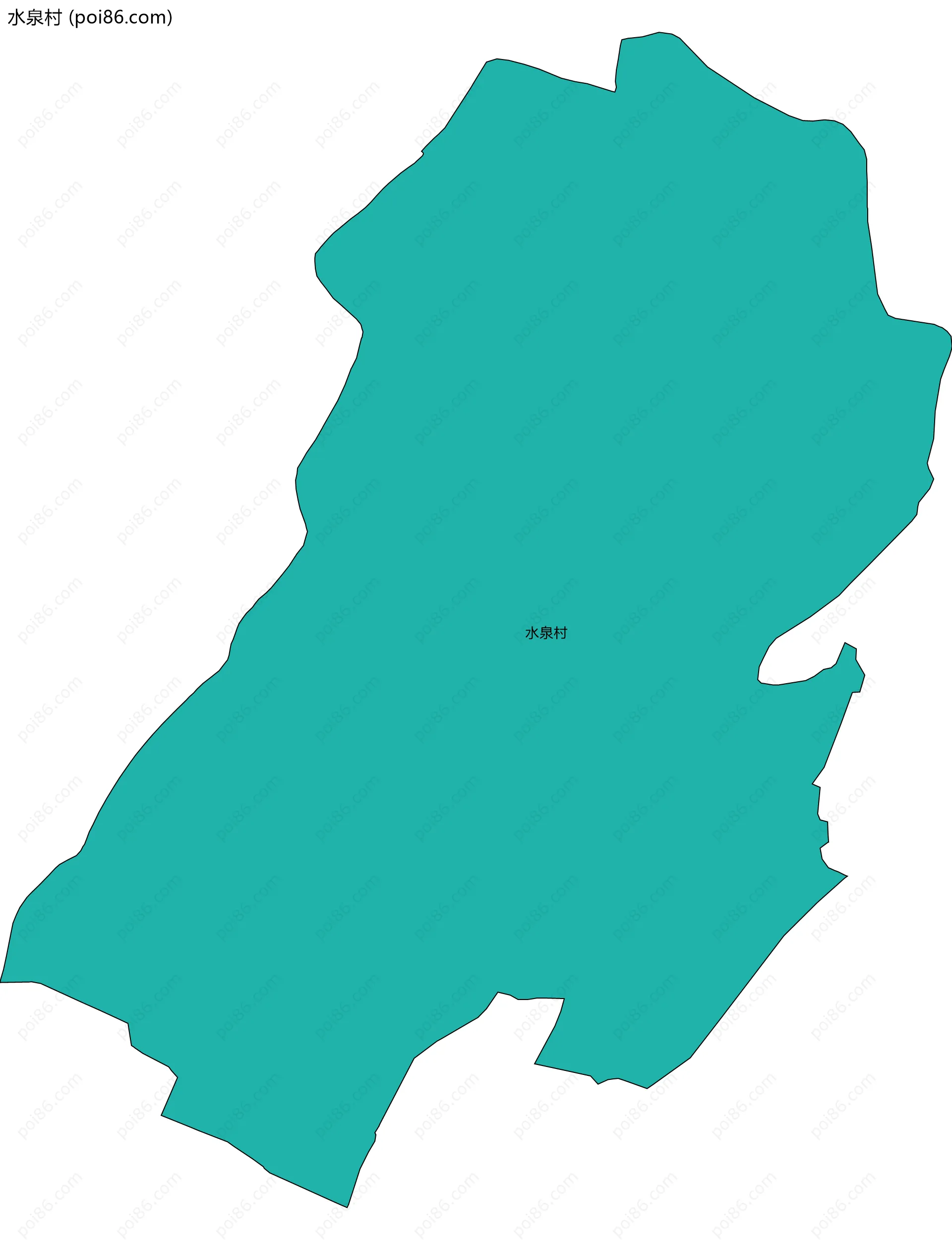 水泉村边界地图