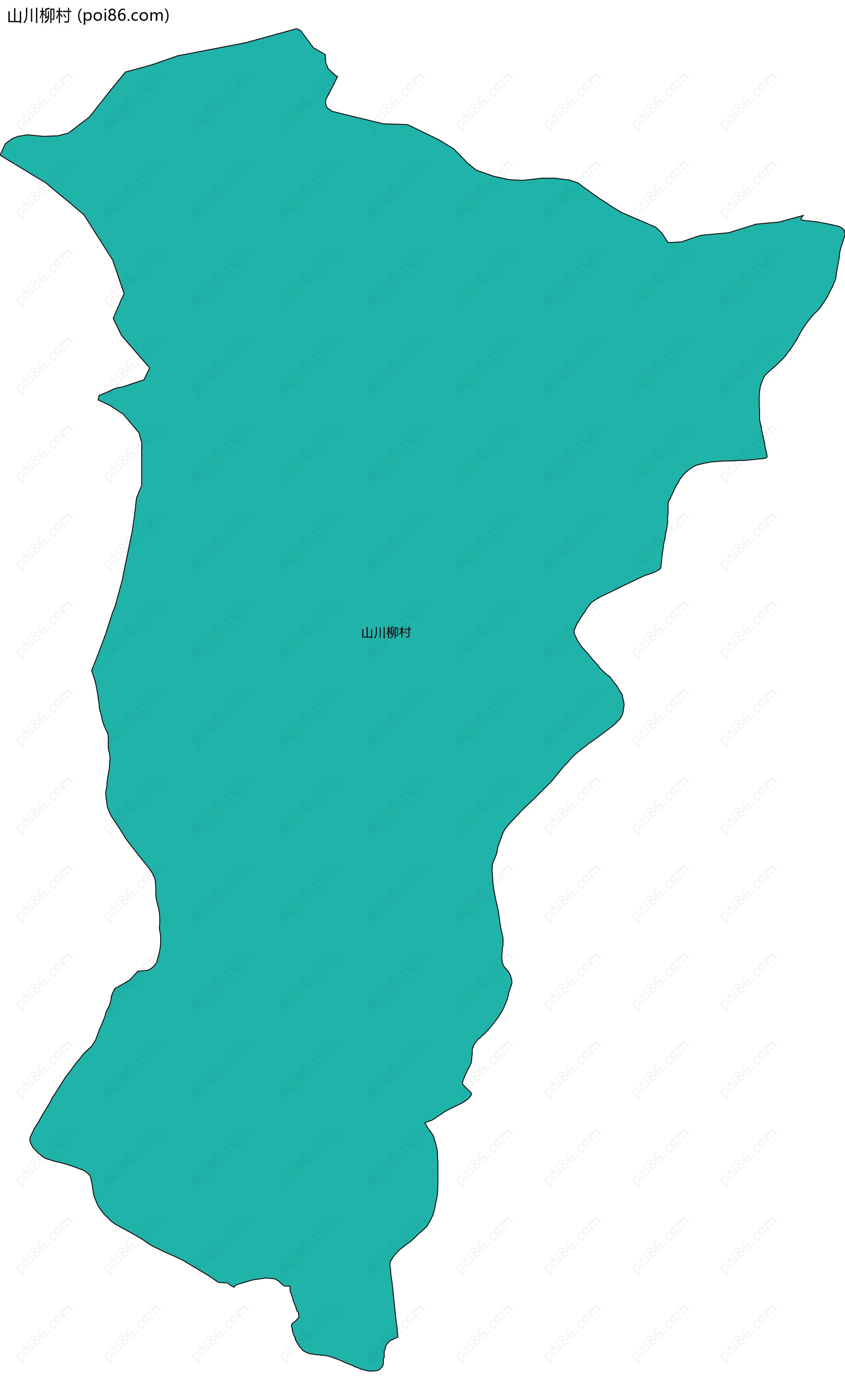 山川柳村边界地图