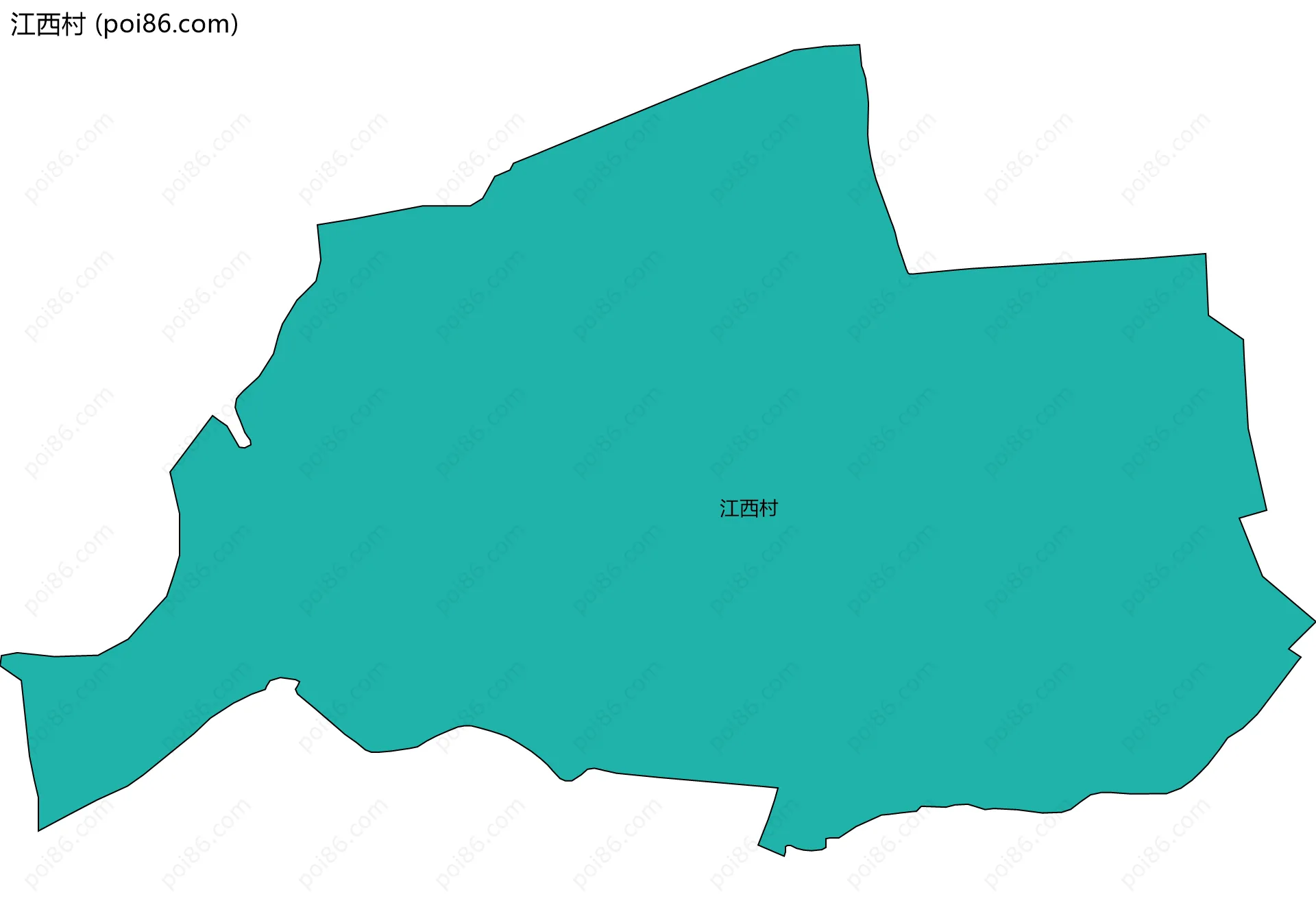 江西村边界地图