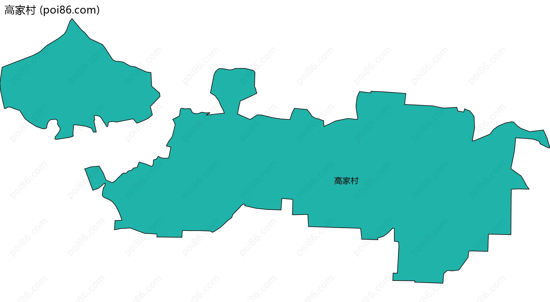 高家村边界地图