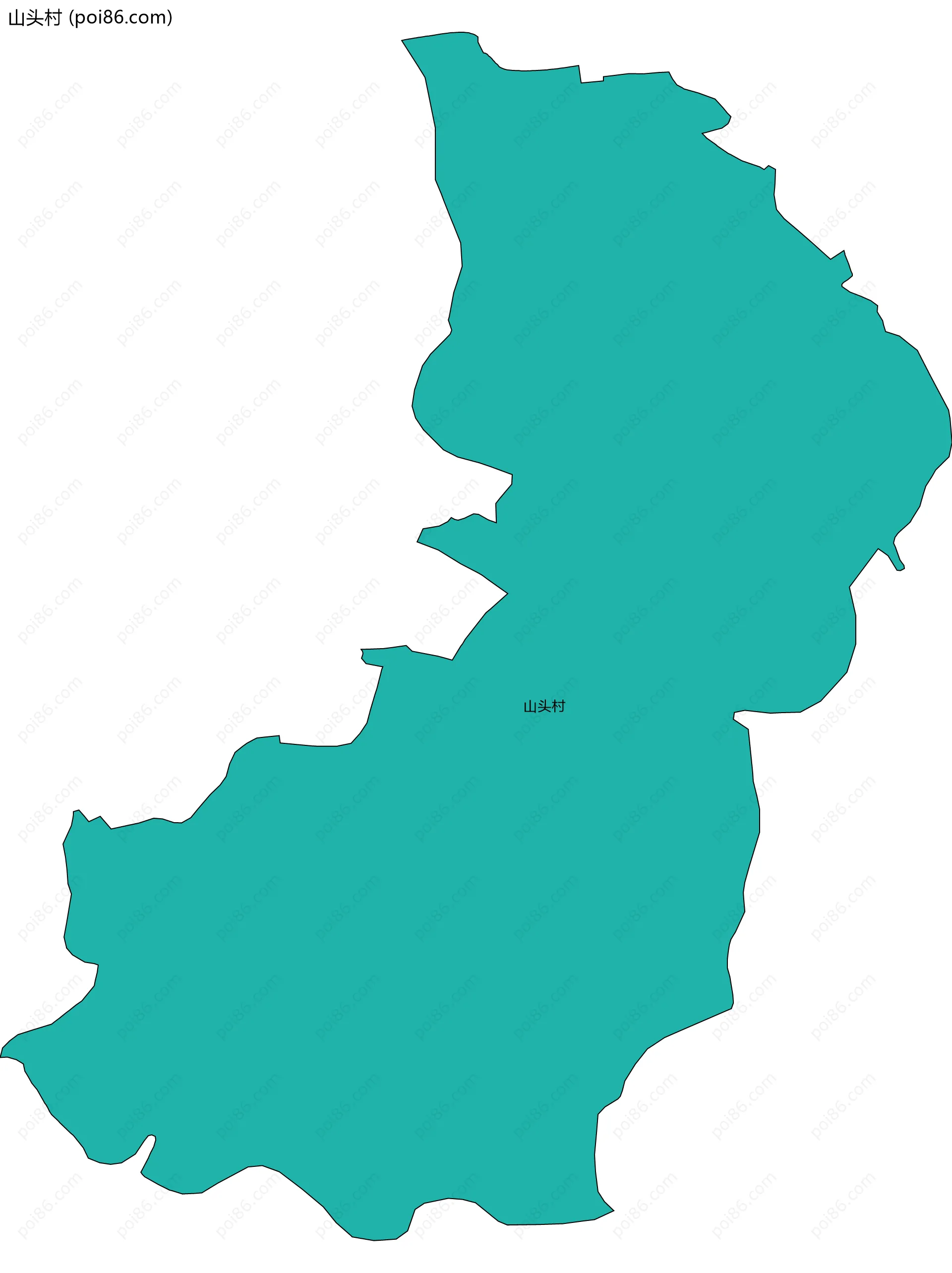 山头村边界地图