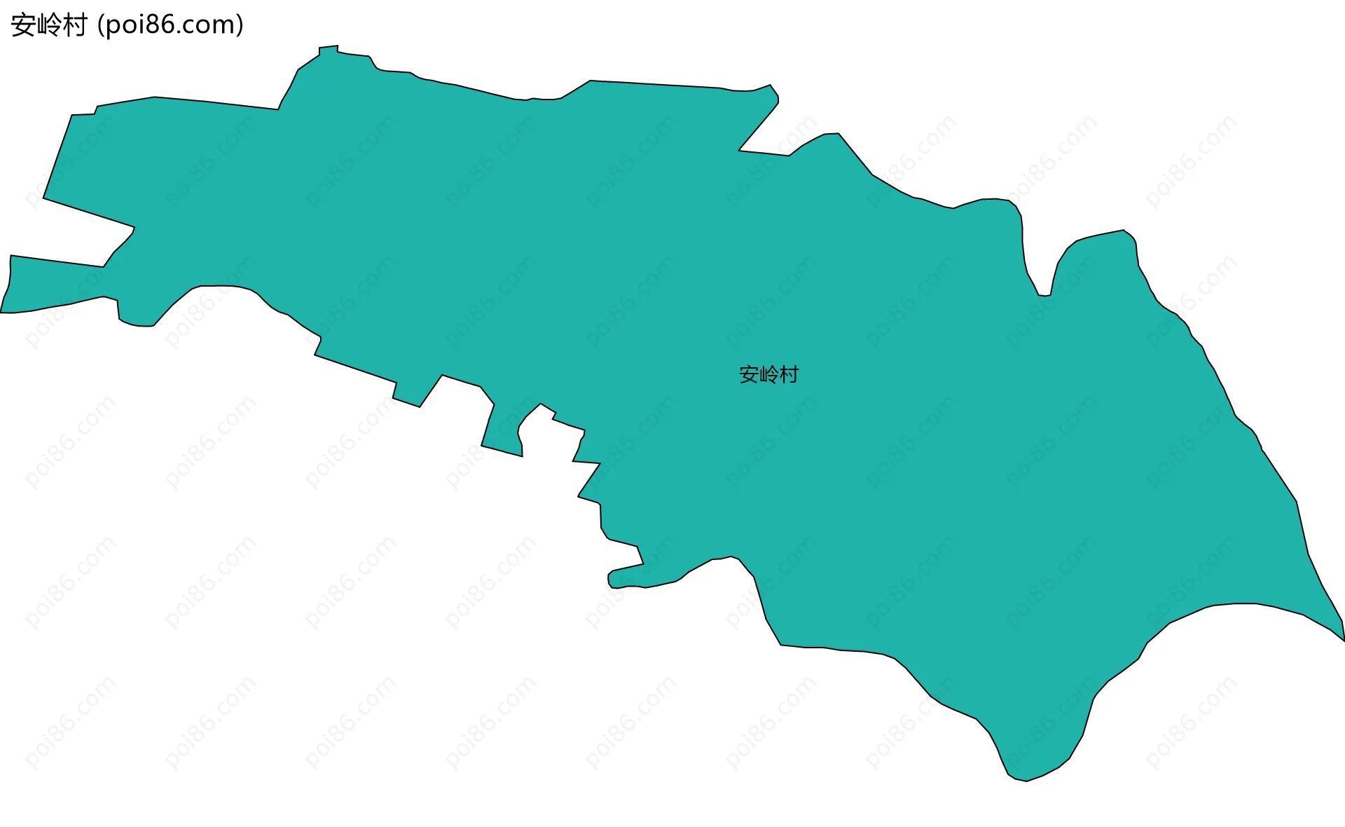 安岭村边界地图