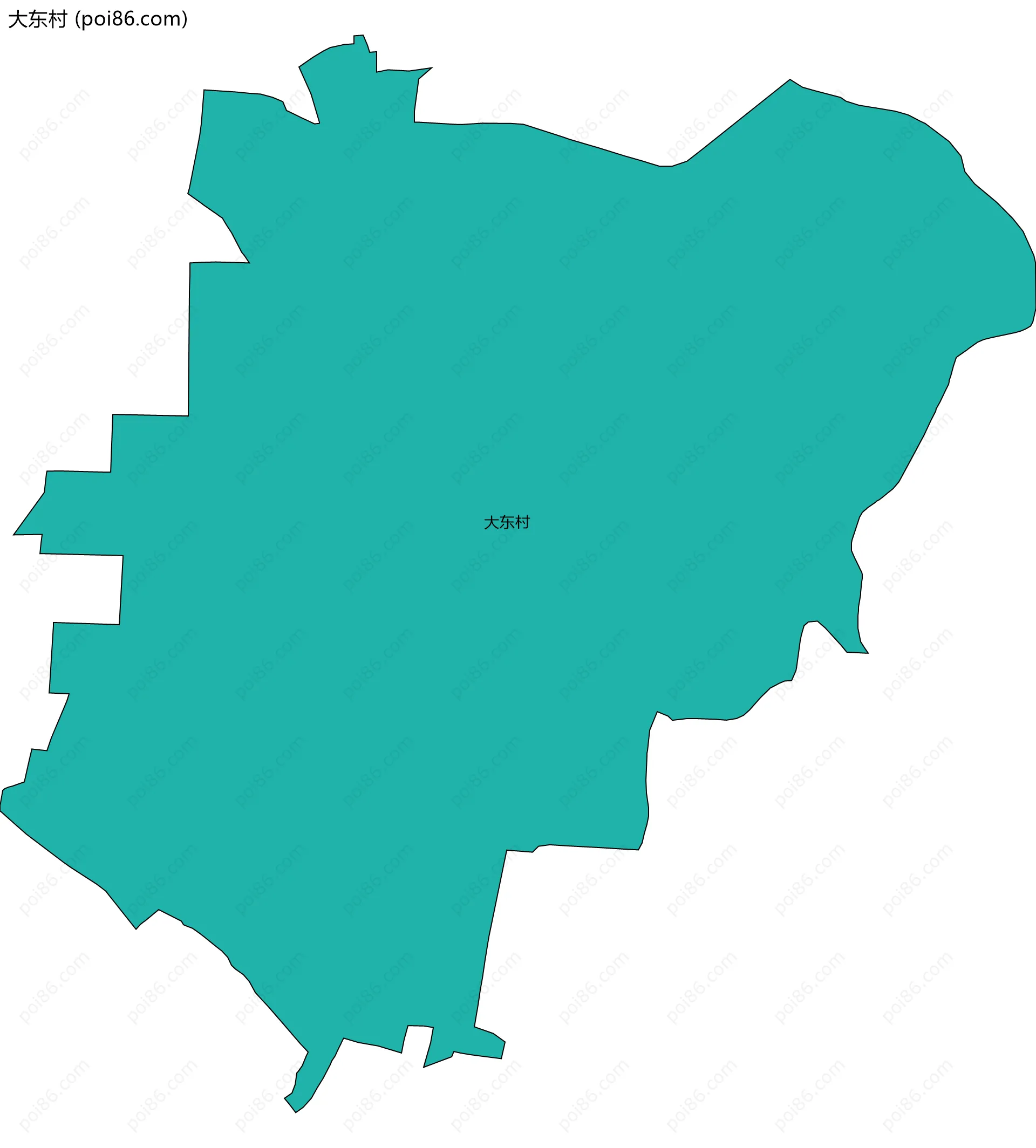 大东村边界地图