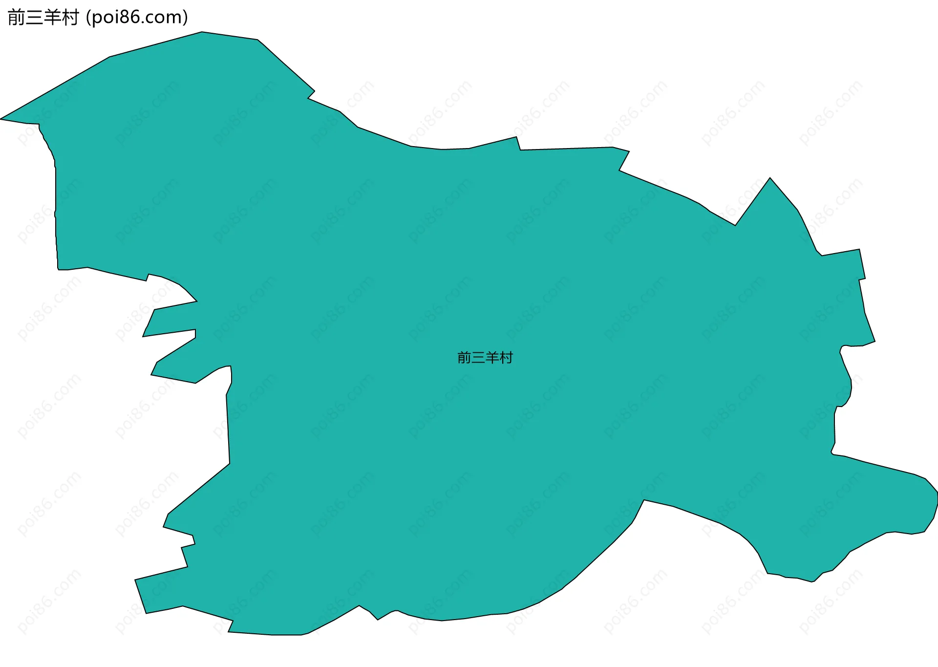 前三羊村边界地图