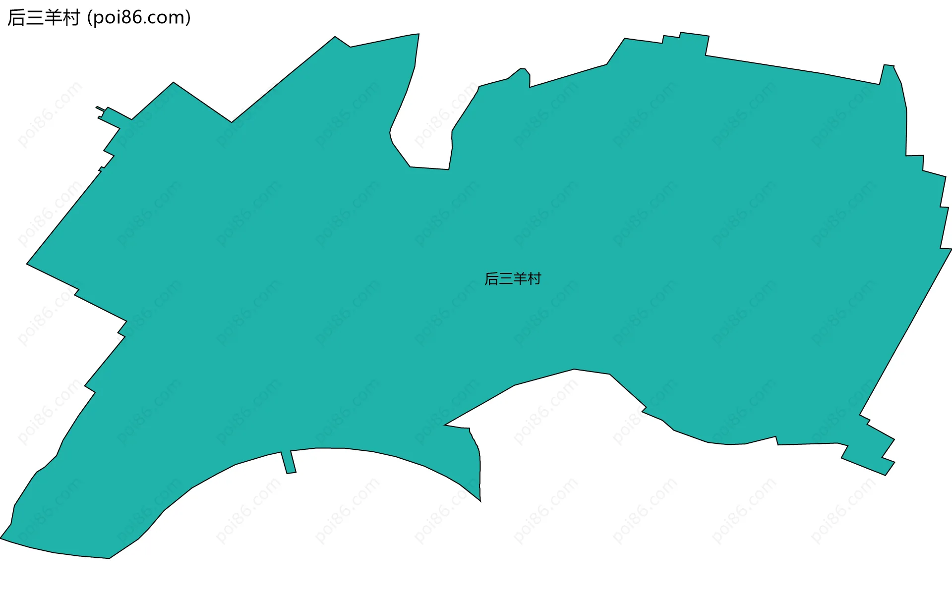 后三羊村边界地图