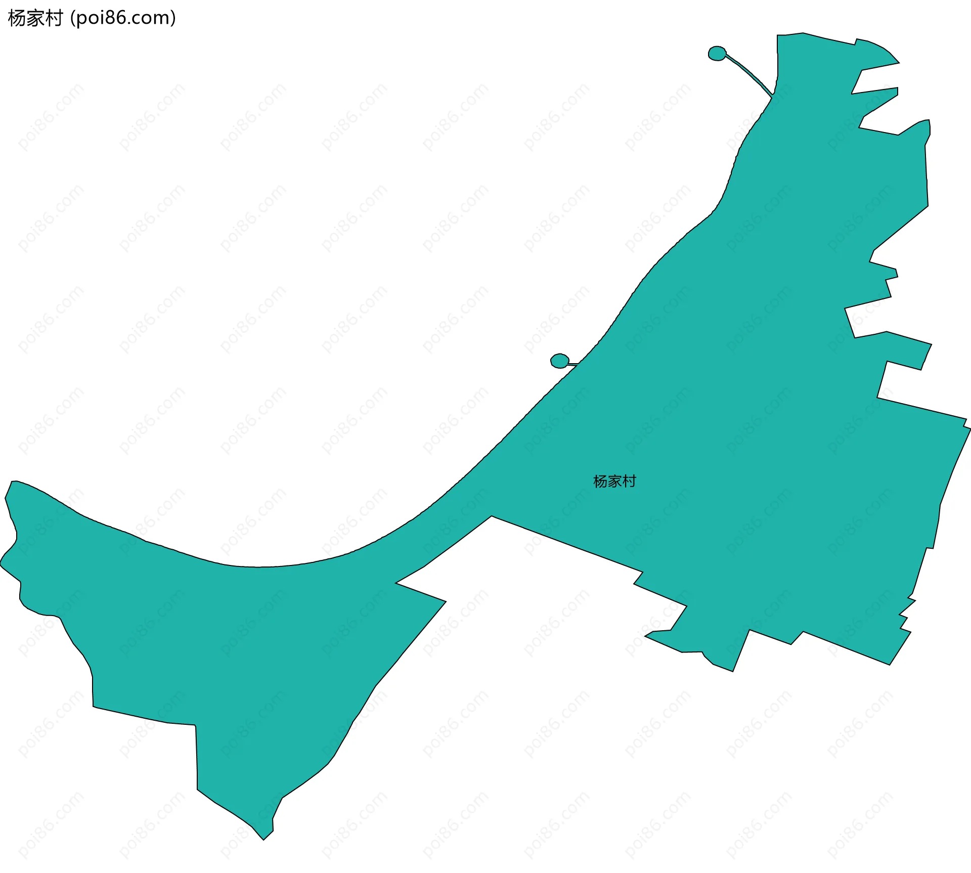 杨家村边界地图