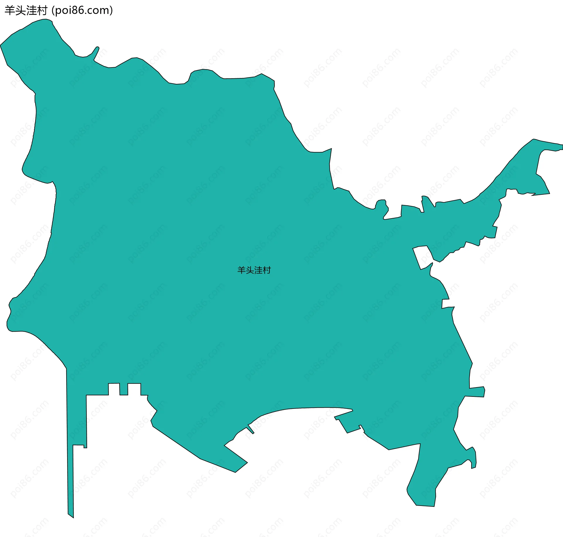 羊头洼村边界地图