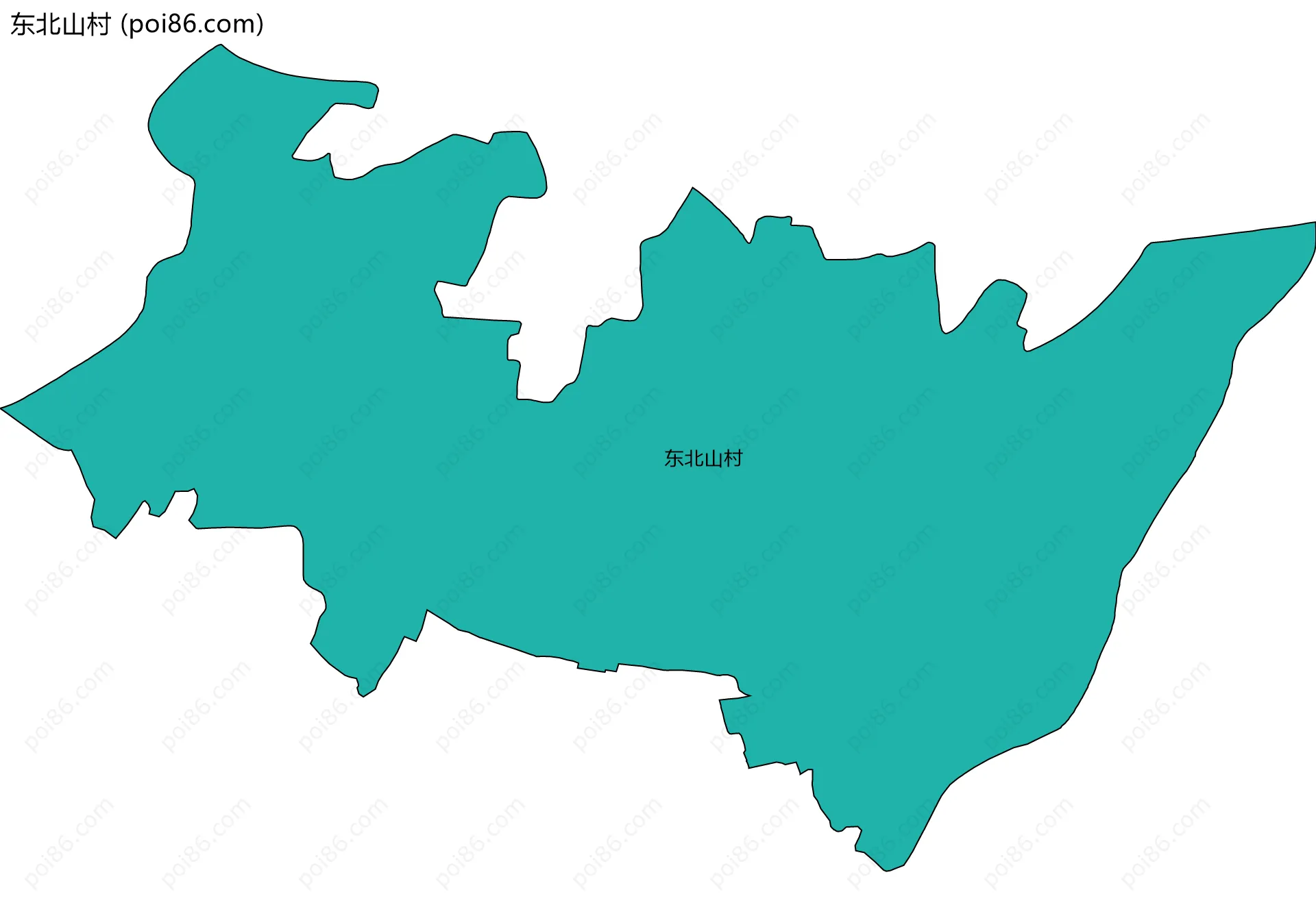 东北山村边界地图