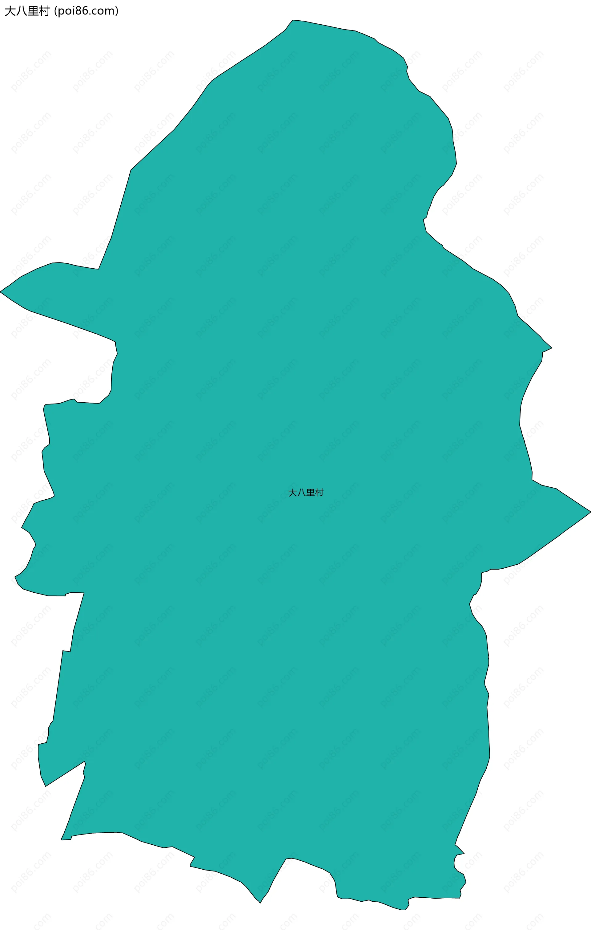 大八里村边界地图