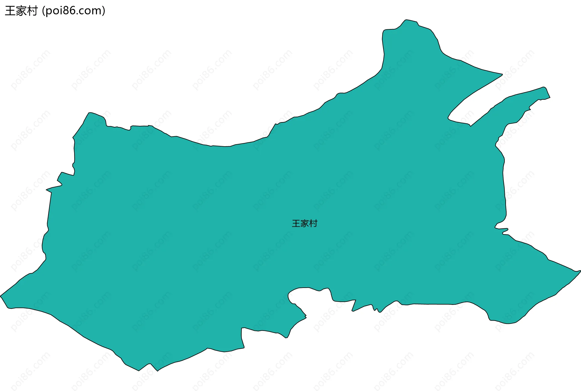 王家村边界地图