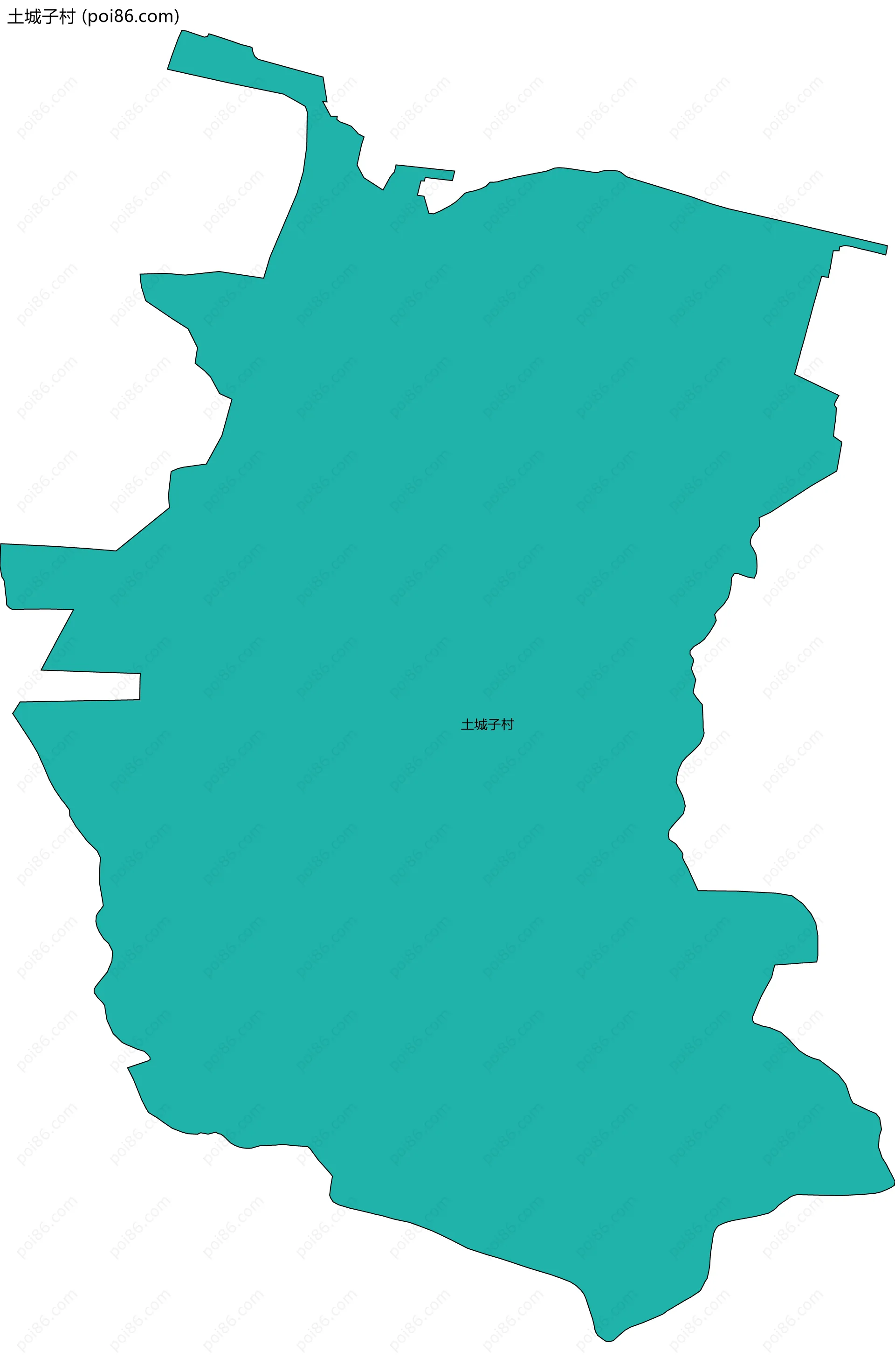 土城子村边界地图