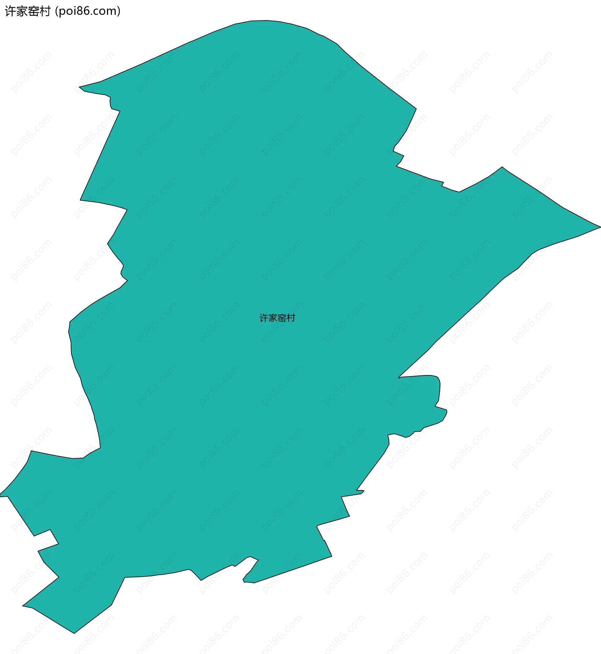 许家窑村边界地图