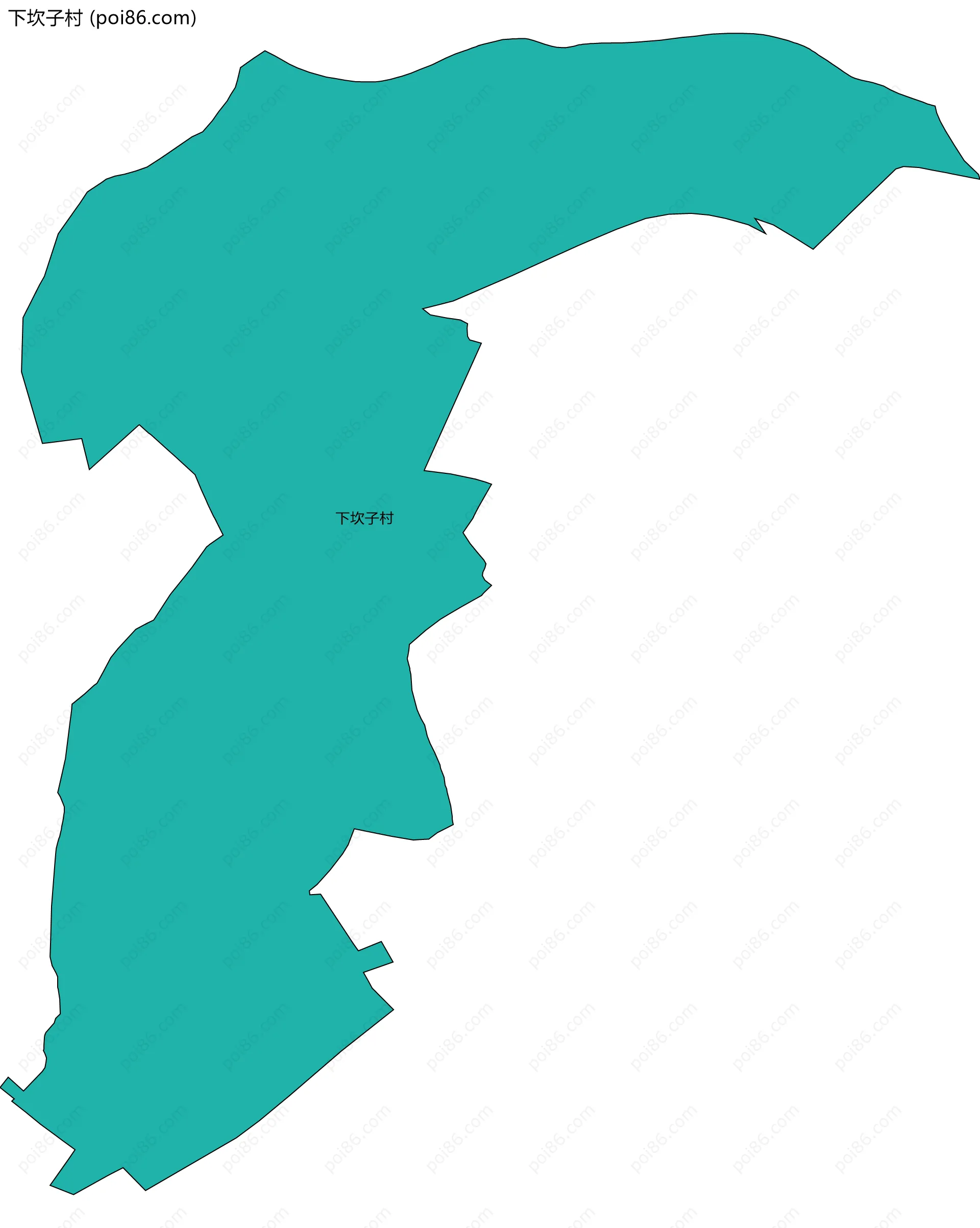 下坎子村边界地图