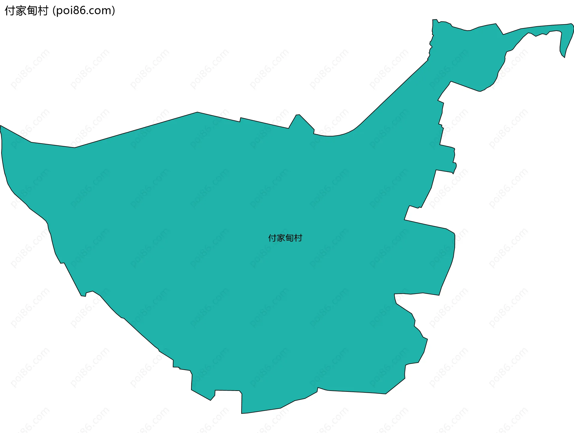 付家甸村边界地图