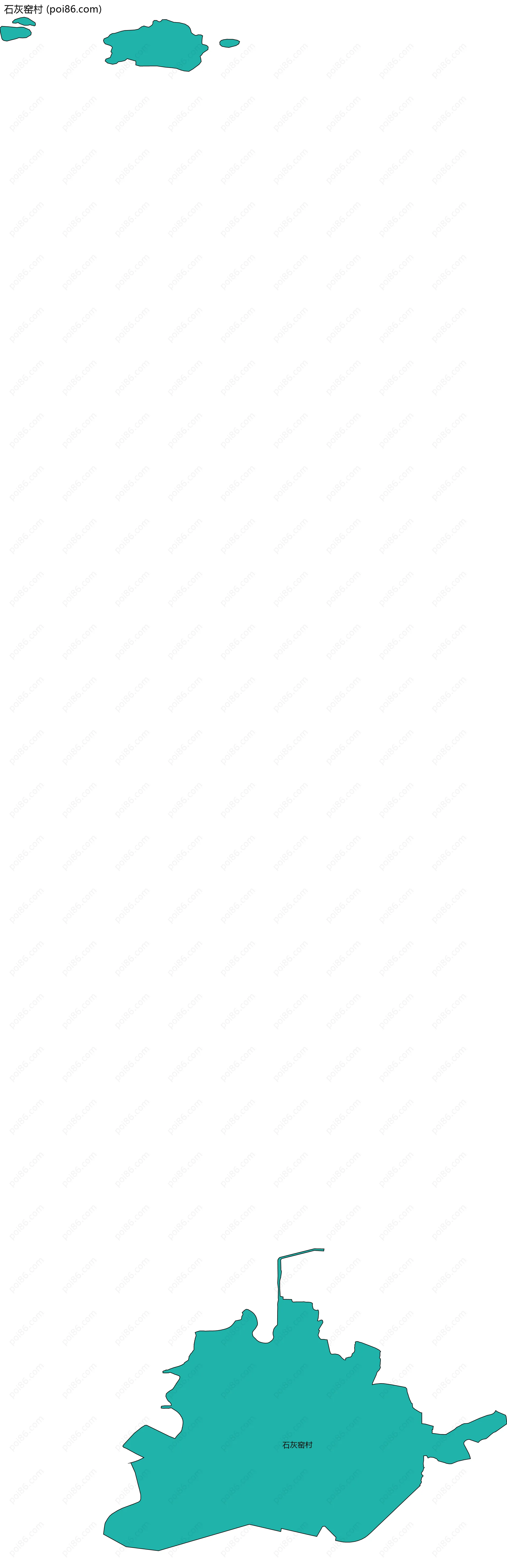 石灰窑村边界地图