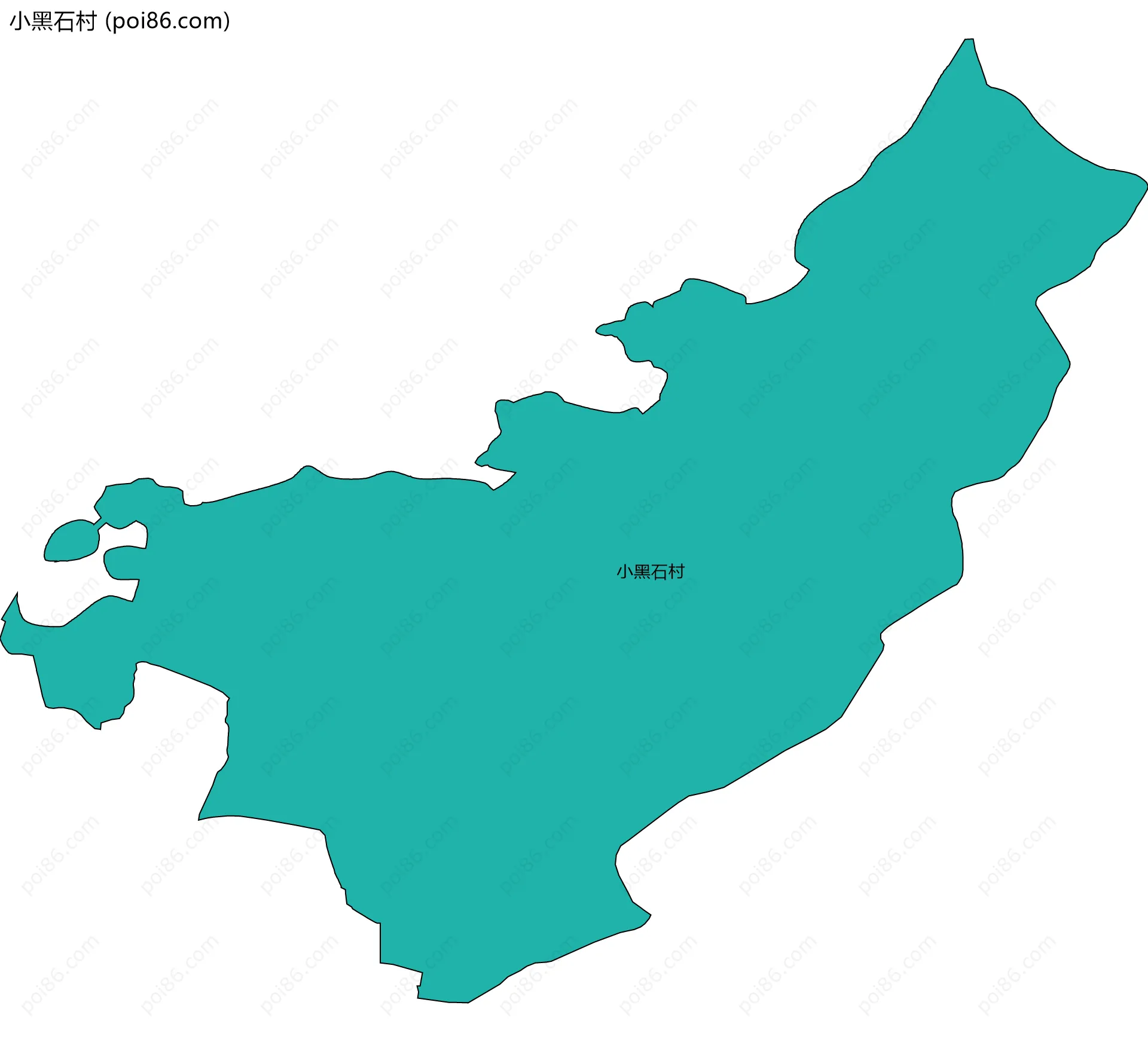 小黑石村边界地图