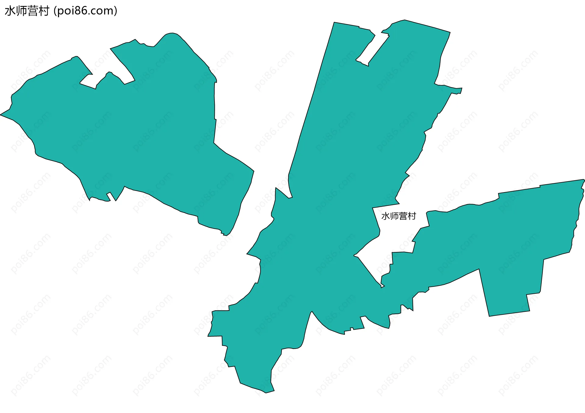 水师营村边界地图