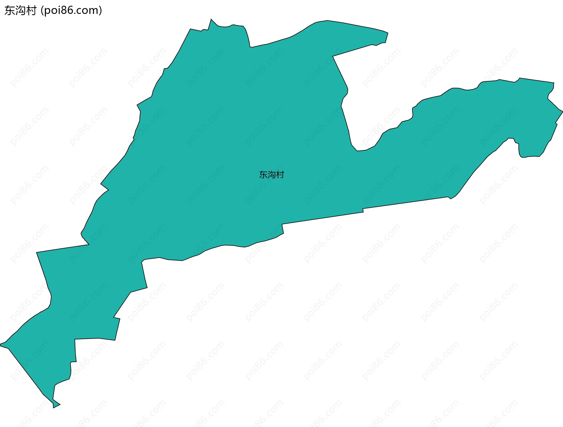 东沟村边界地图