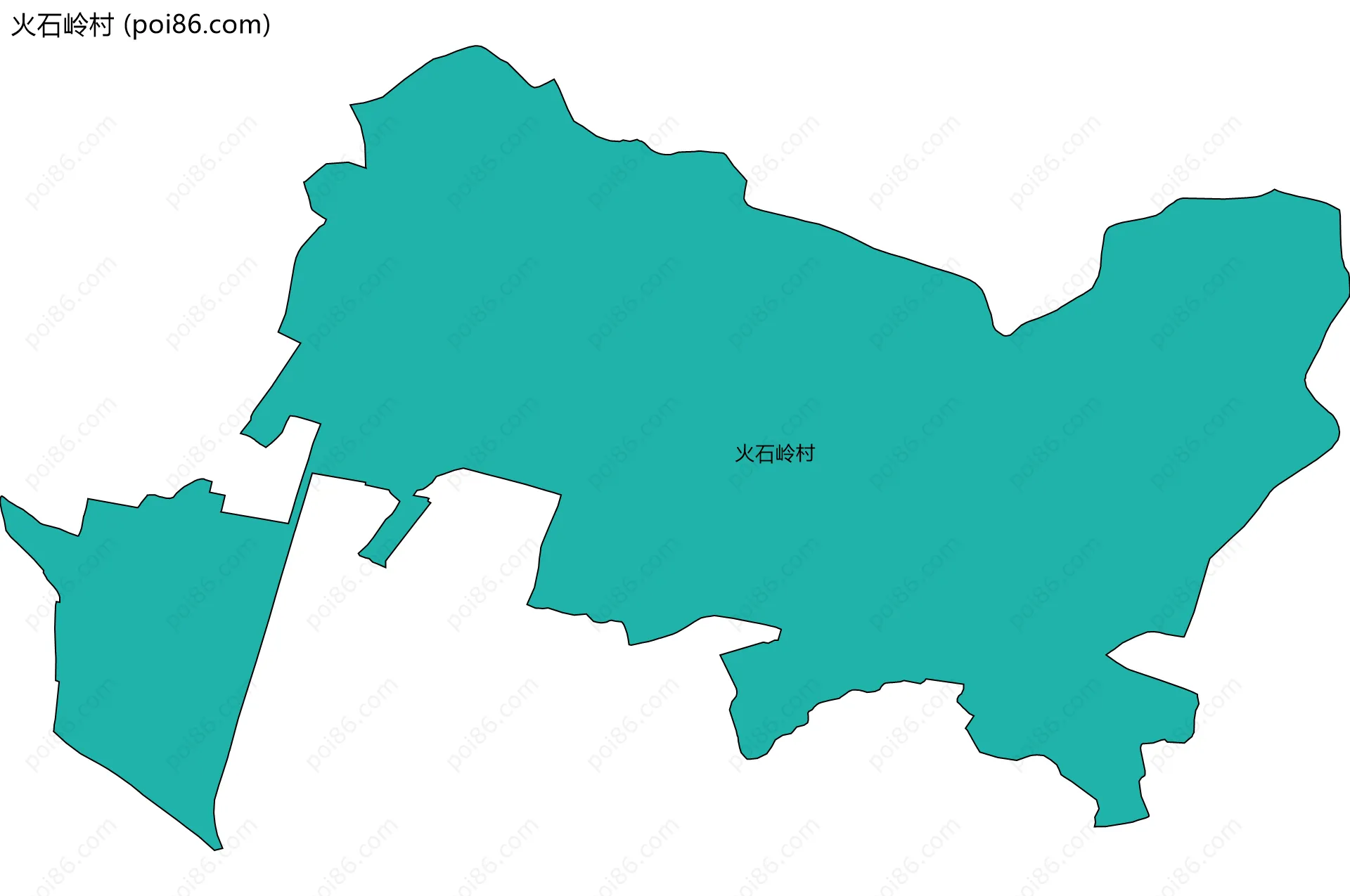 火石岭村边界地图