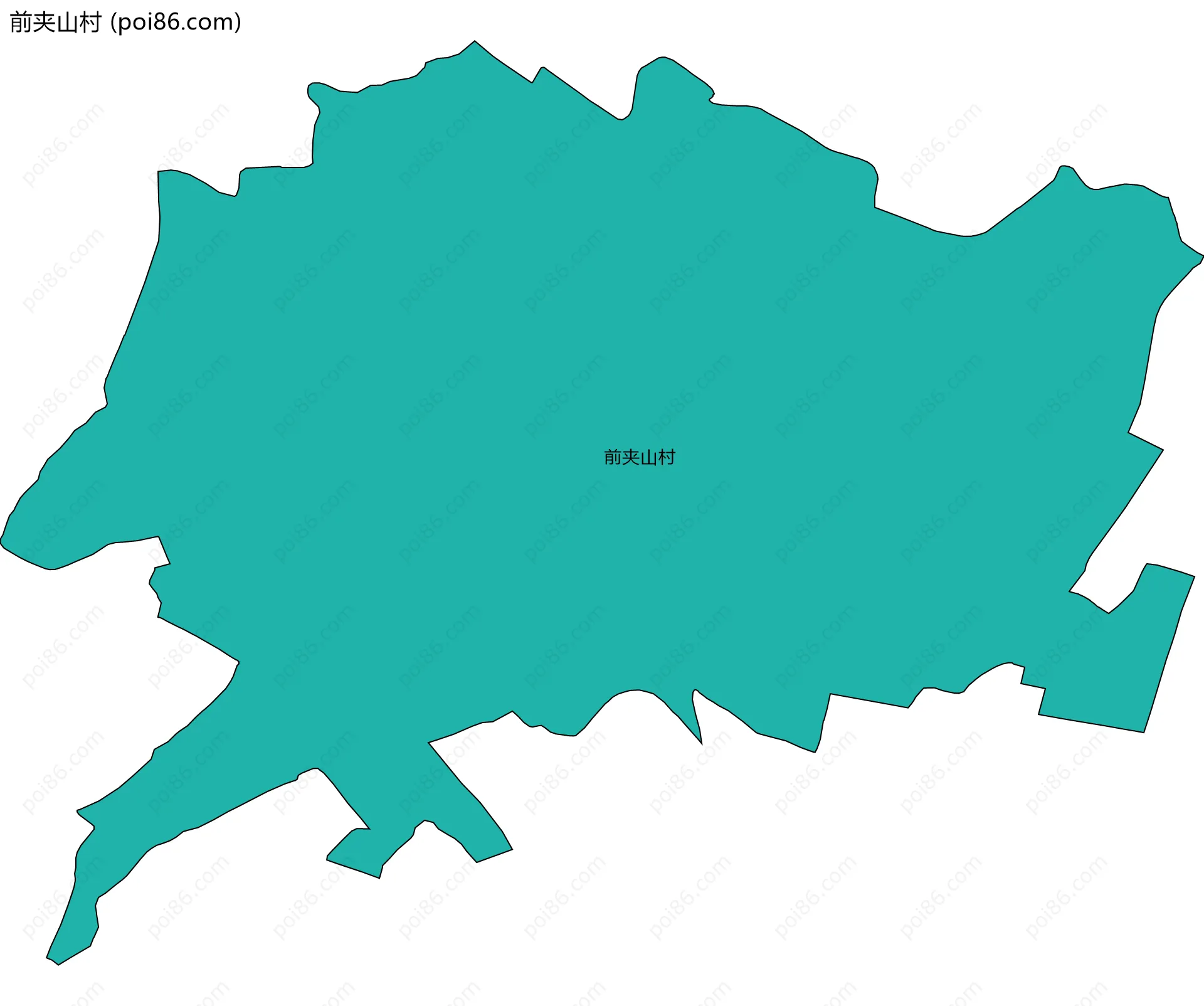 前夹山村边界地图